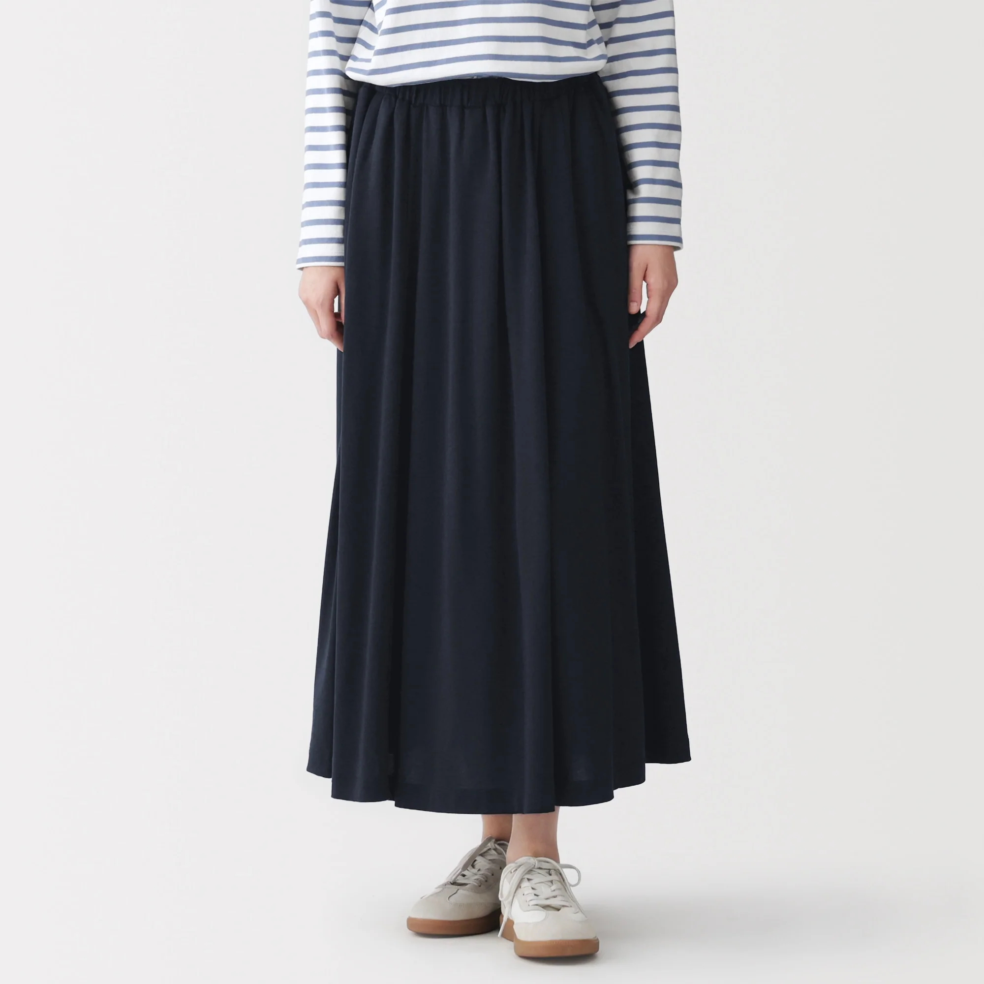 Lyocell Blend Jersey Gathered Skirt - Image 19
