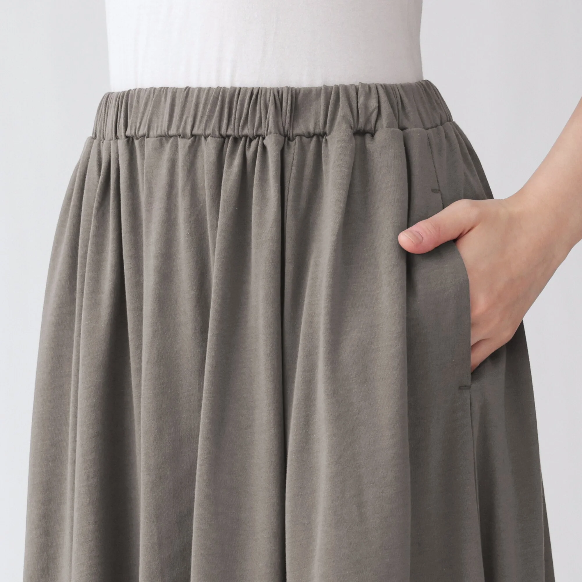 Lyocell Blend Jersey Gathered Skirt - Image 23