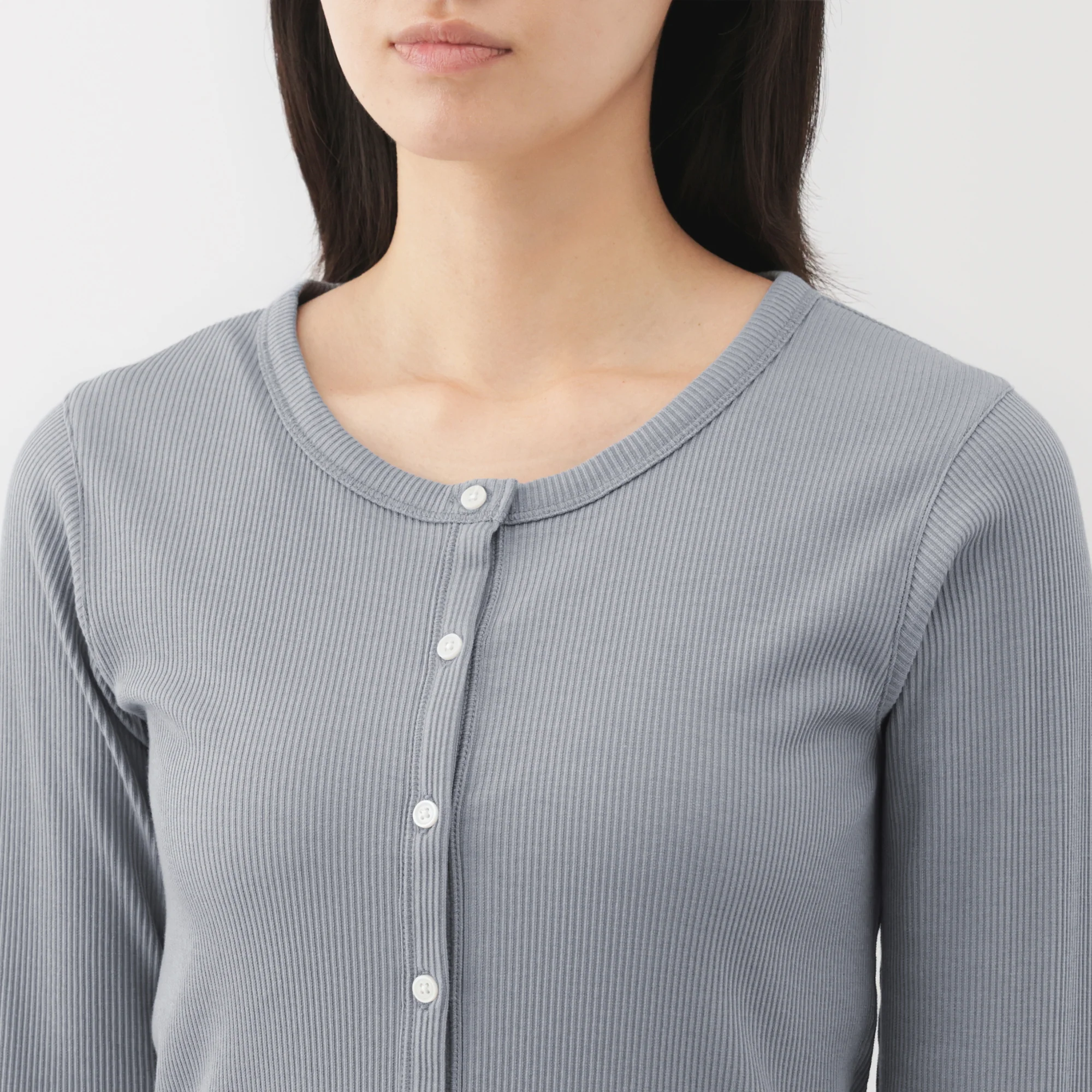 Lyocell Blend Rib Cardigan - Image 7
