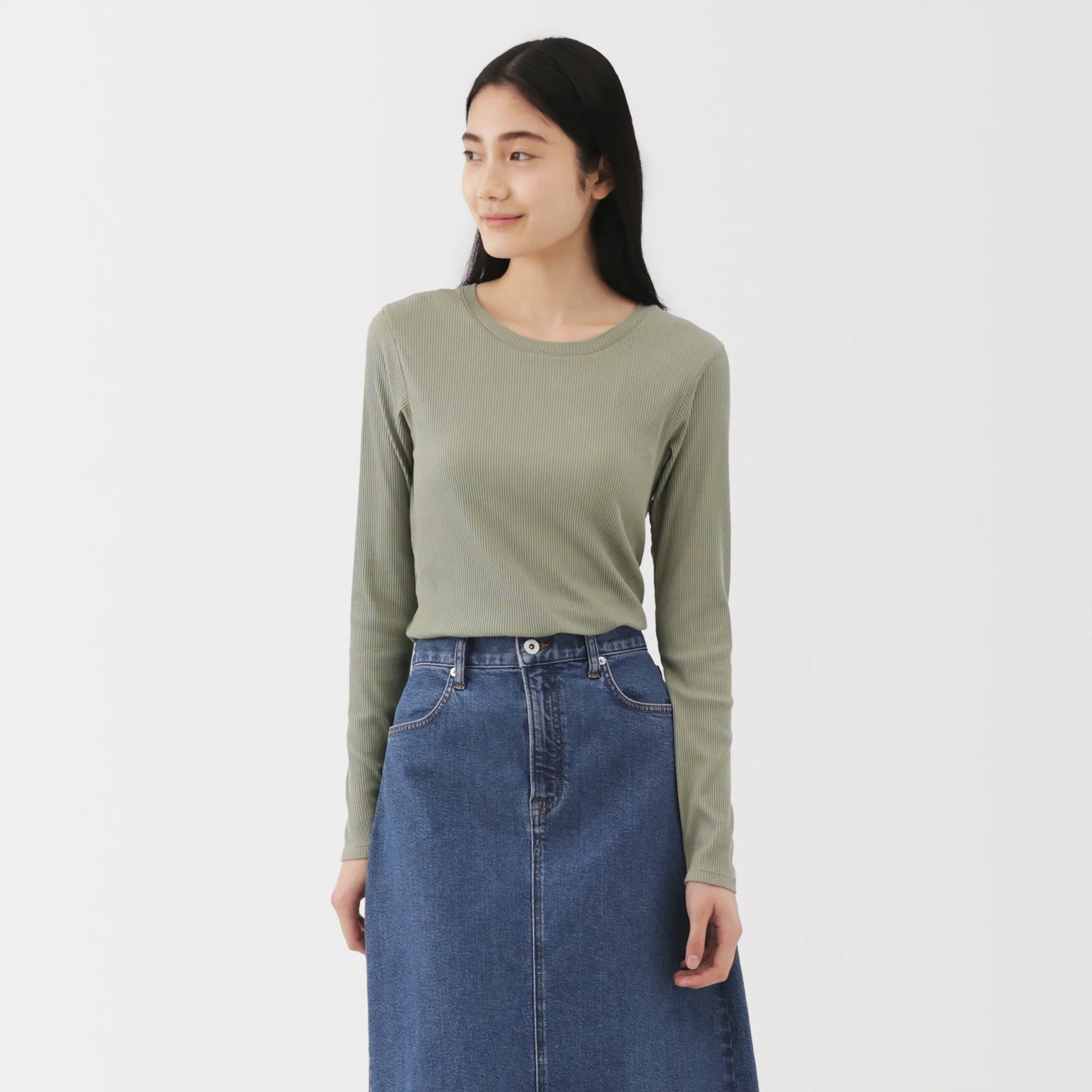 Lyocell Blend Rib T-Shirt - Image 11
