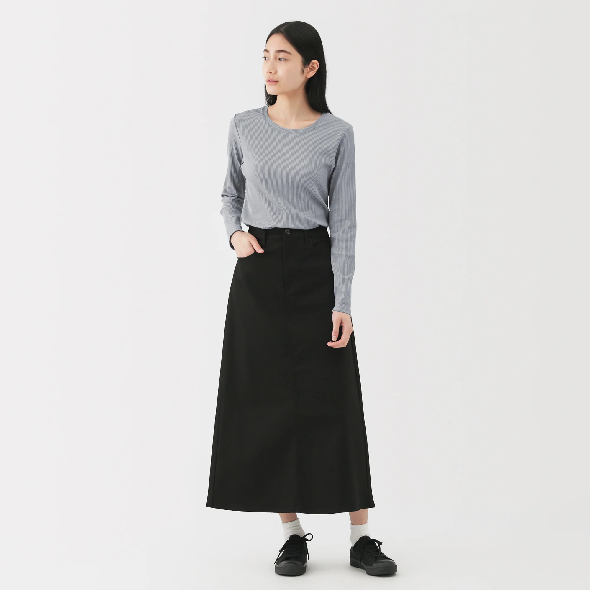 Lyocell Blend Rib T-Shirt - Image 44
