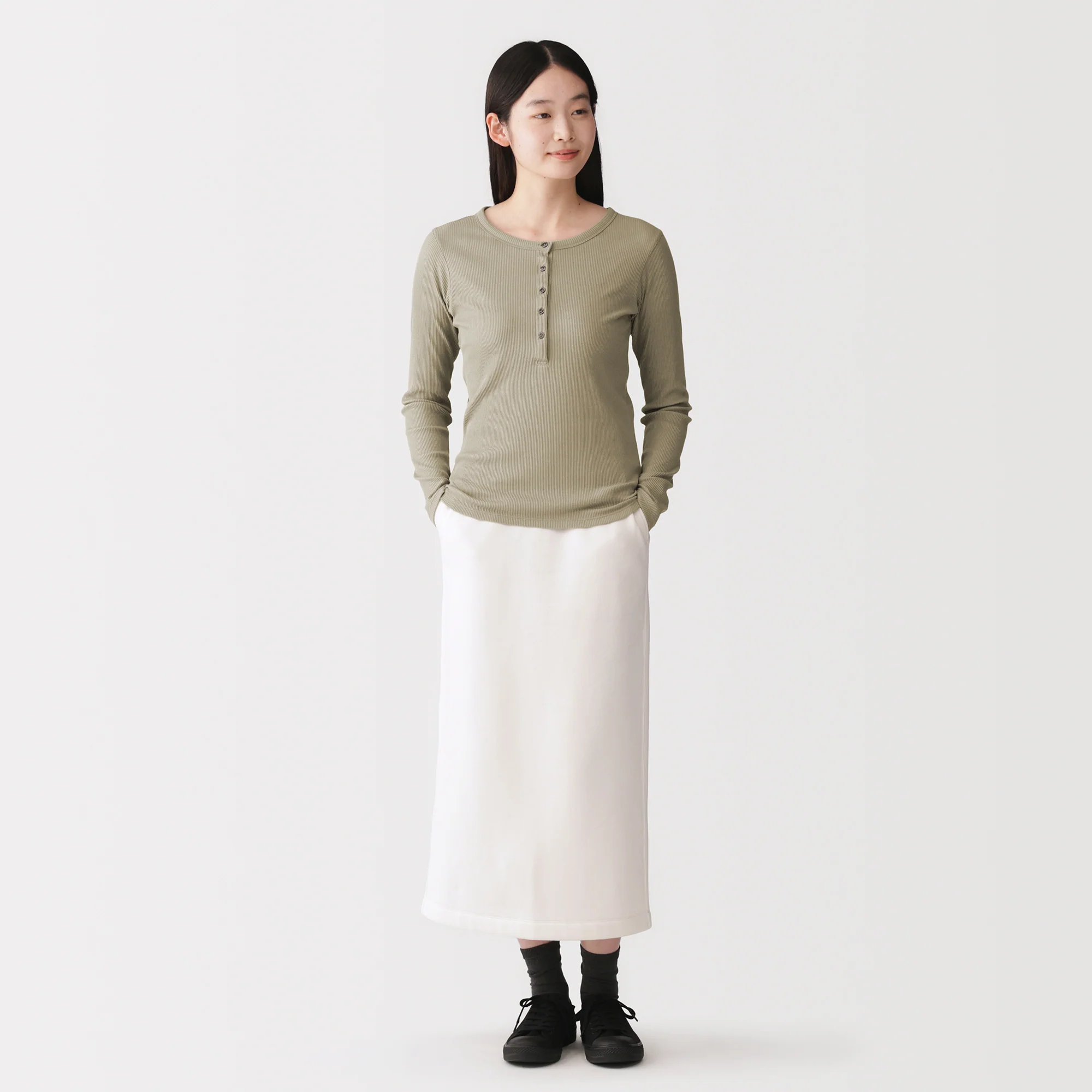 Lyocell Blend Rib Henley T-Shirt - Image 12