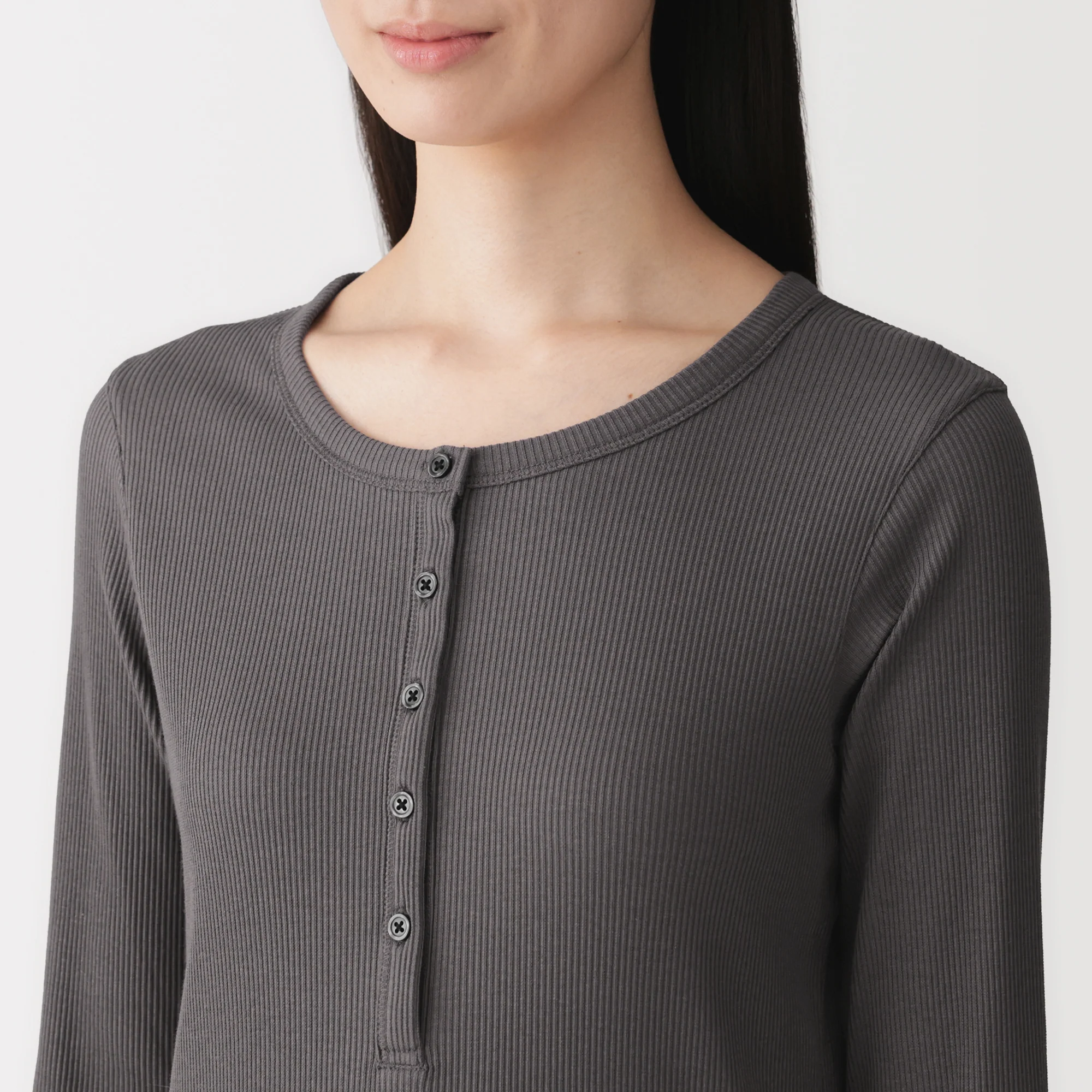 Lyocell Blend Rib Henley T-Shirt - Image 15