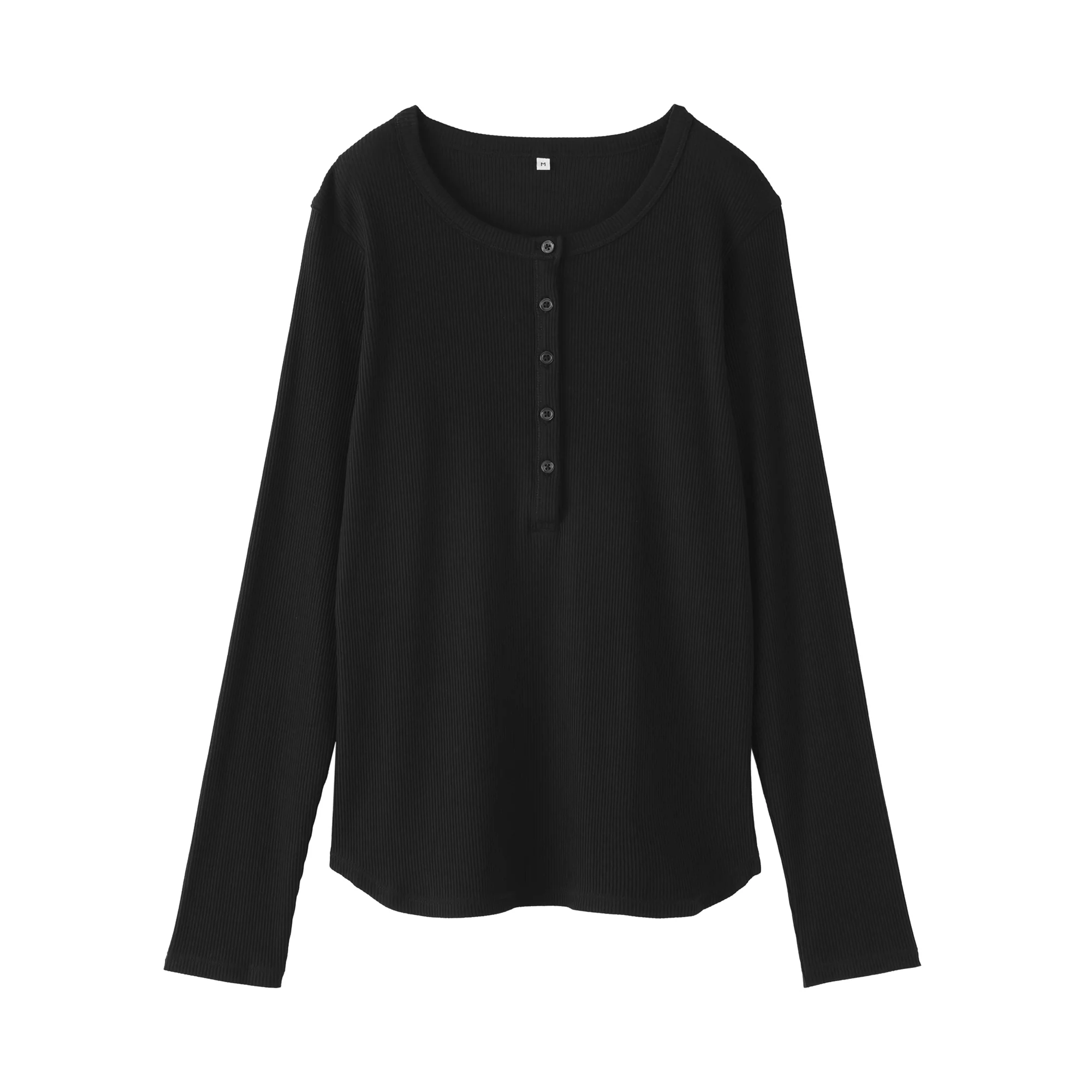 Lyocell Blend Rib Henley T-Shirt - Image 2