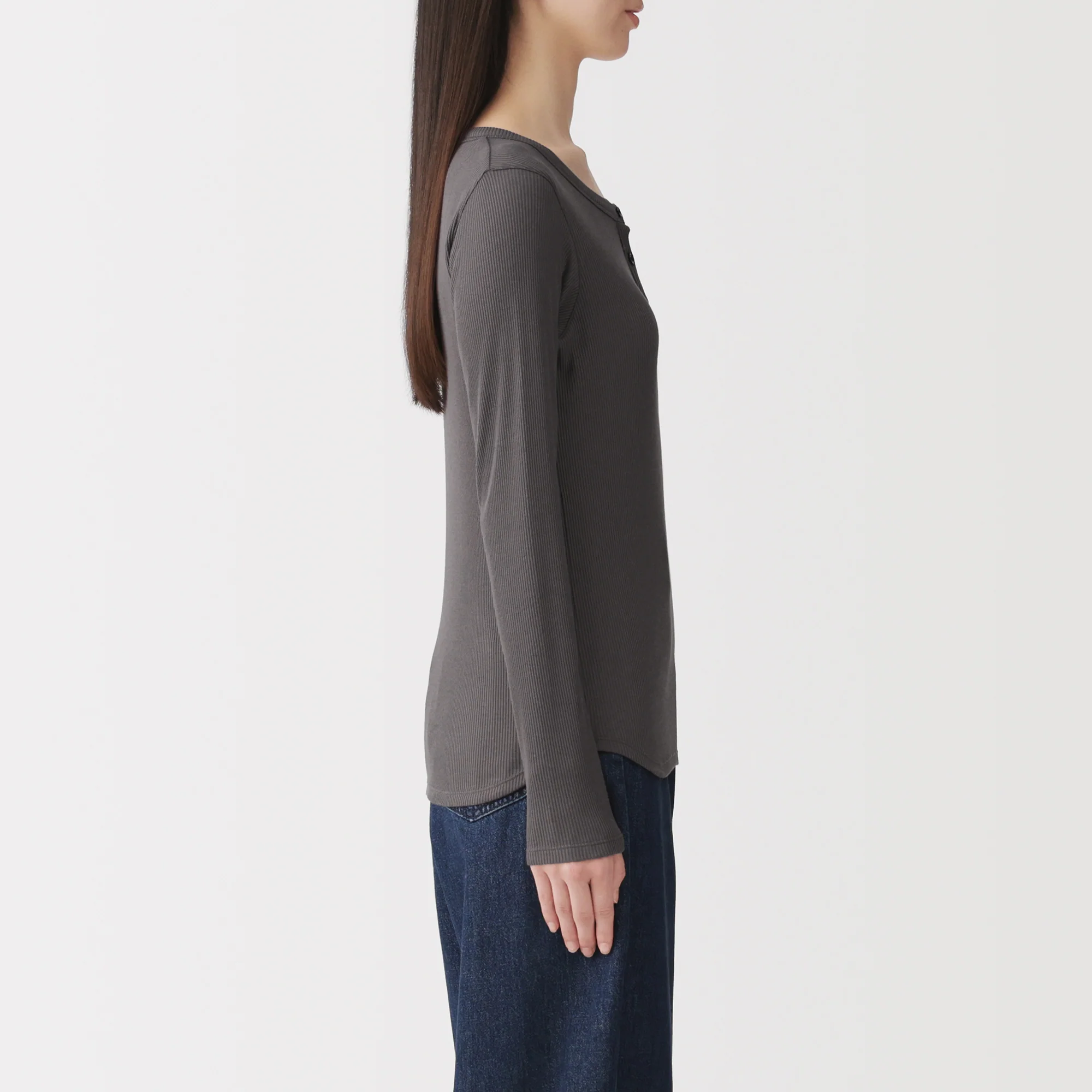 Lyocell Blend Rib Henley T-Shirt - Image 29