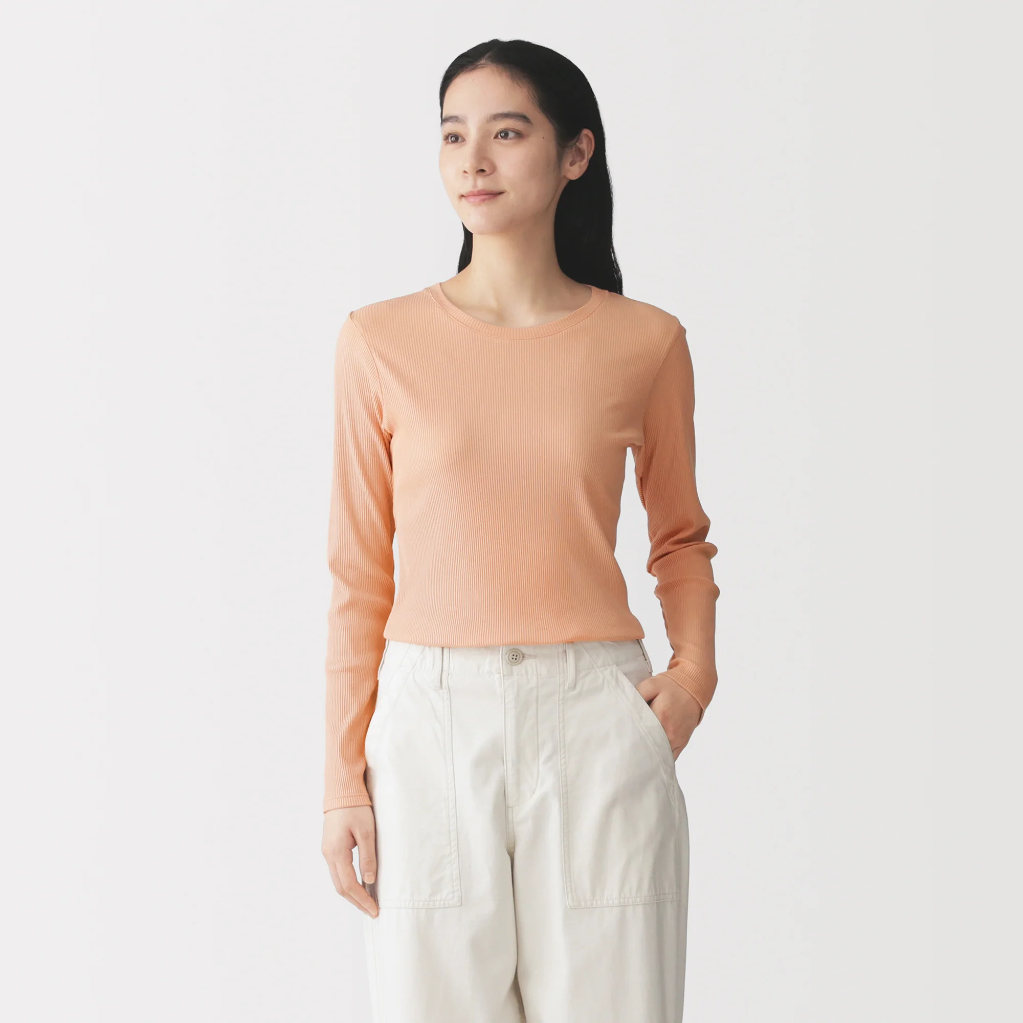 Lyocell Blend Rib T-Shirt