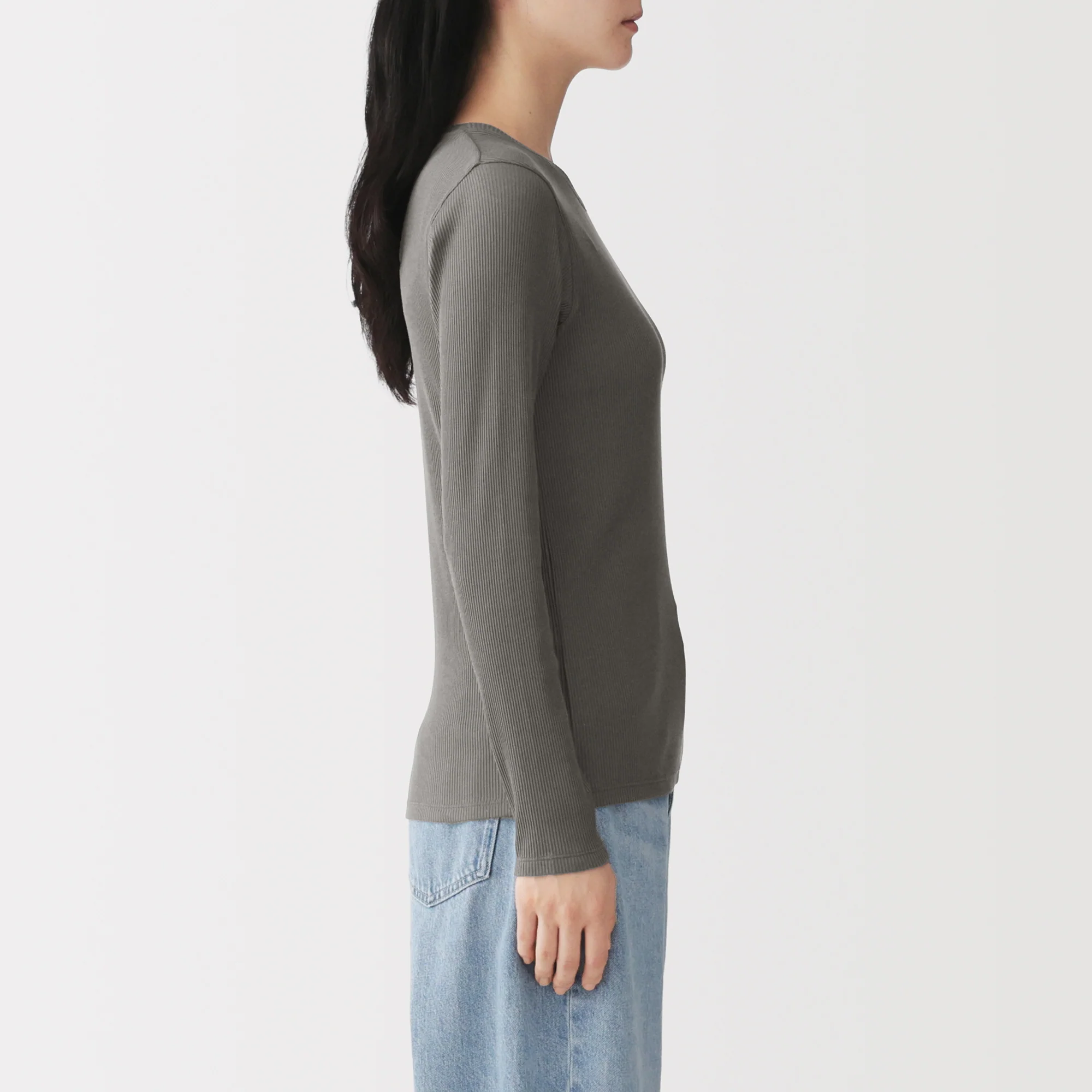 Lyocell Blend Rib T-Shirt - Image 29