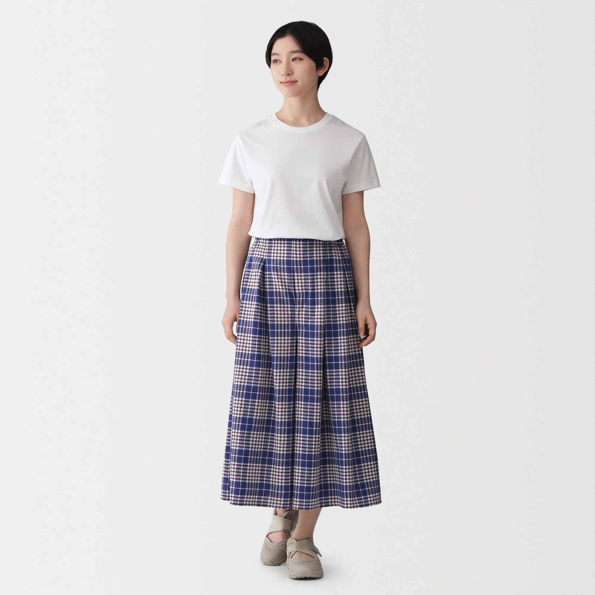 Madras Cotton Skirt Pants - Image 4