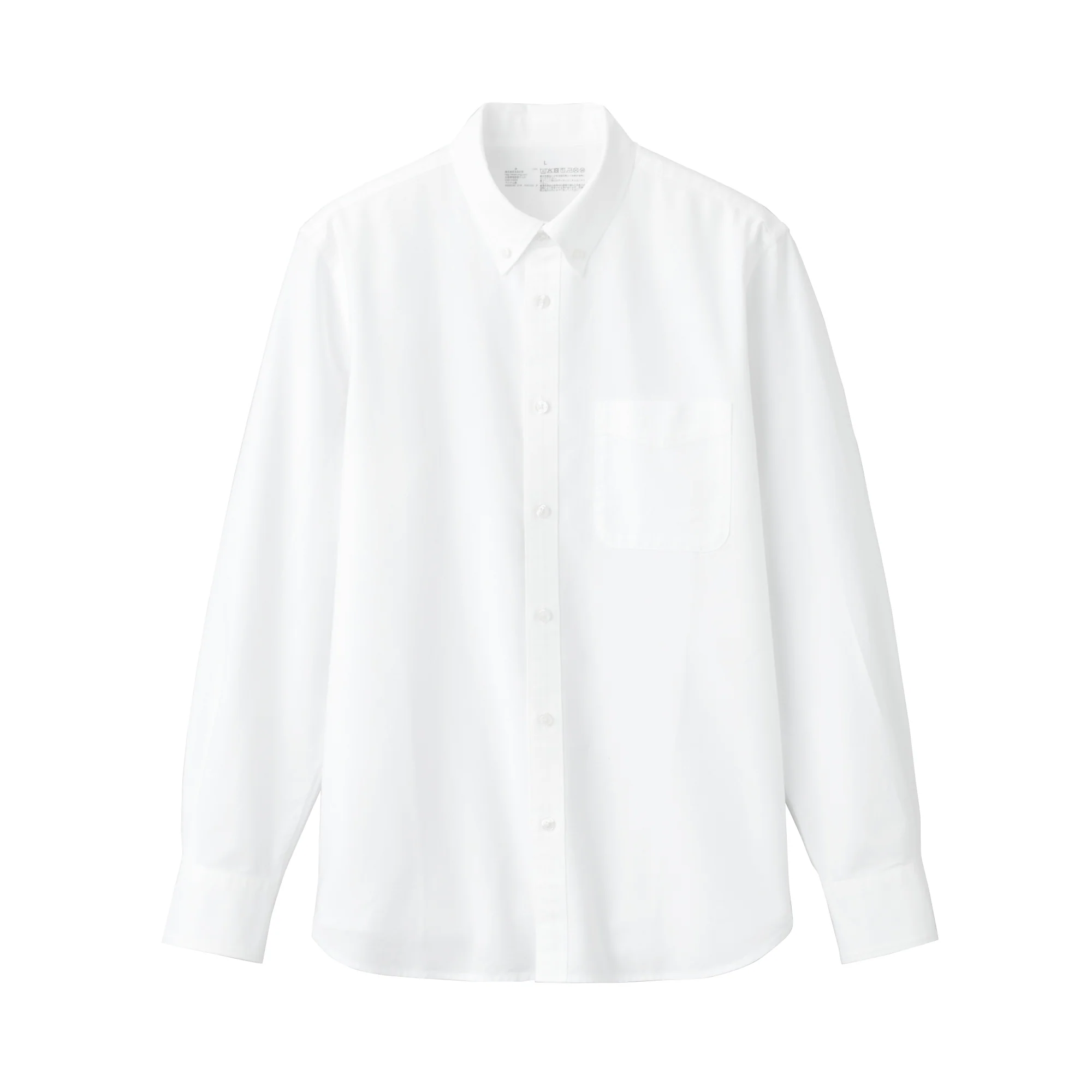 Men's Washed Oxford Collared Long Sleeve Button Down Shirt - Image 43