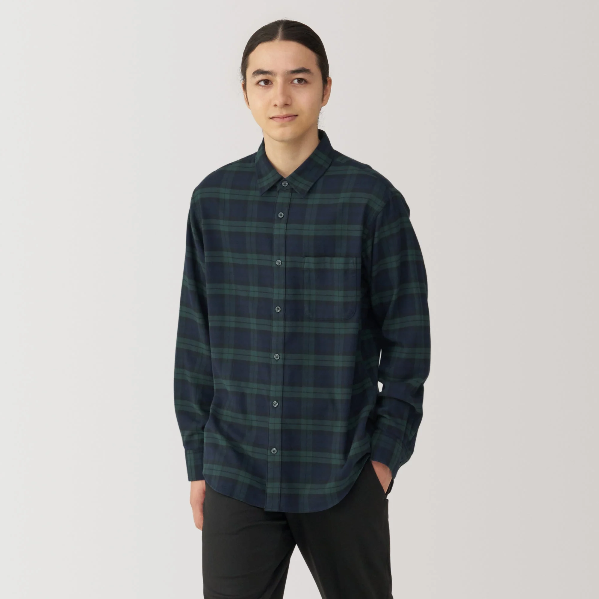 Men's Flannel Long Sleeve Shirt - Image 35