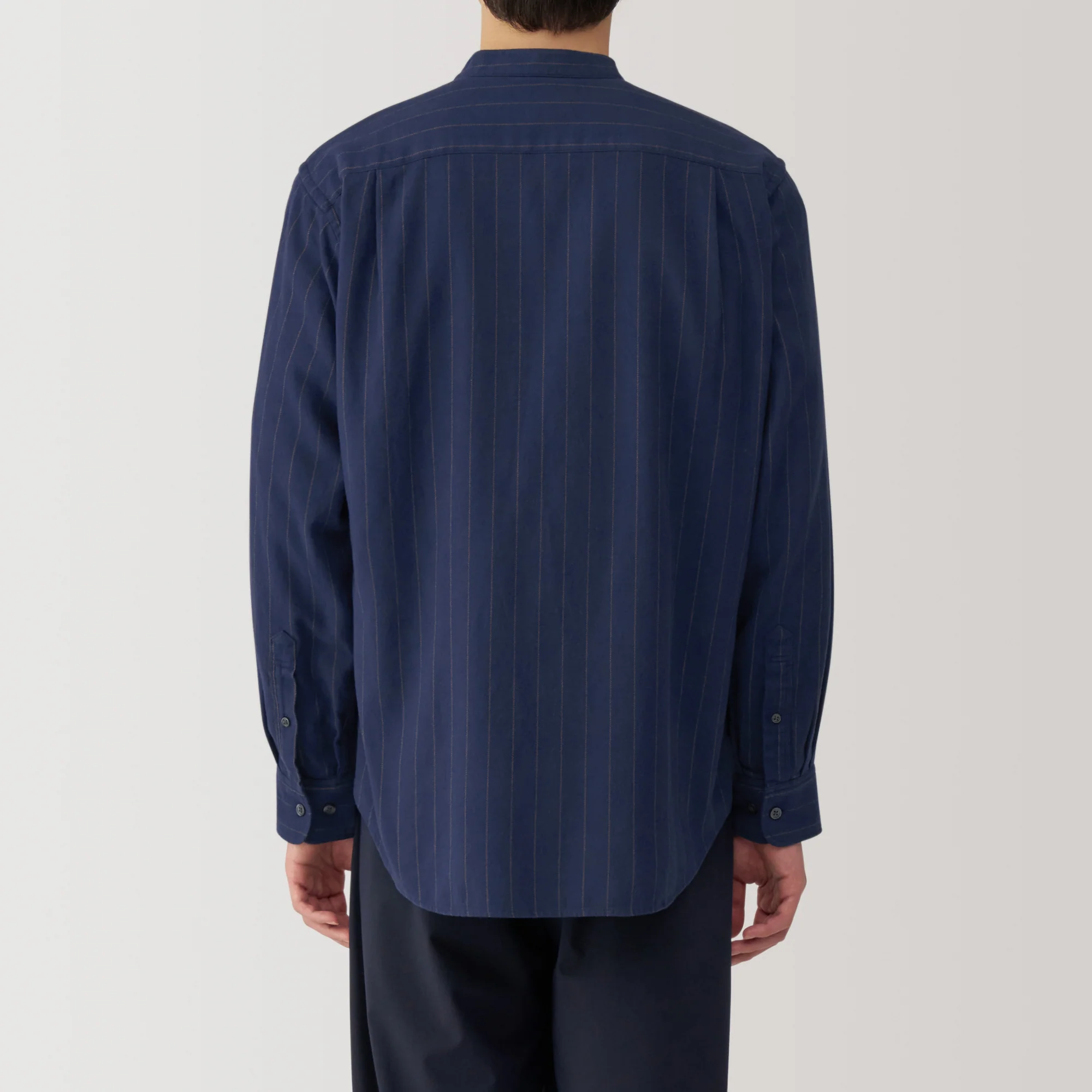 Men's Flannel Stand Collar Long Sleeve Shirt - Image 52