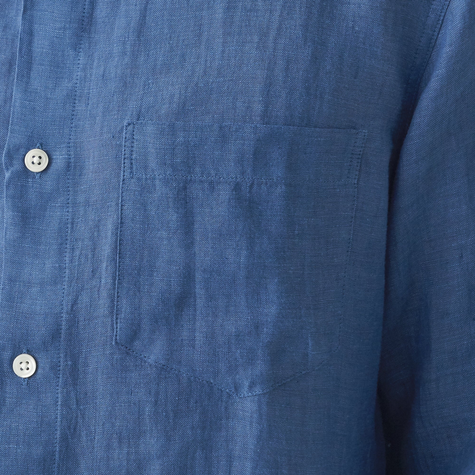 Men's French Linen Washed Stand Collar Shirt - Image 13