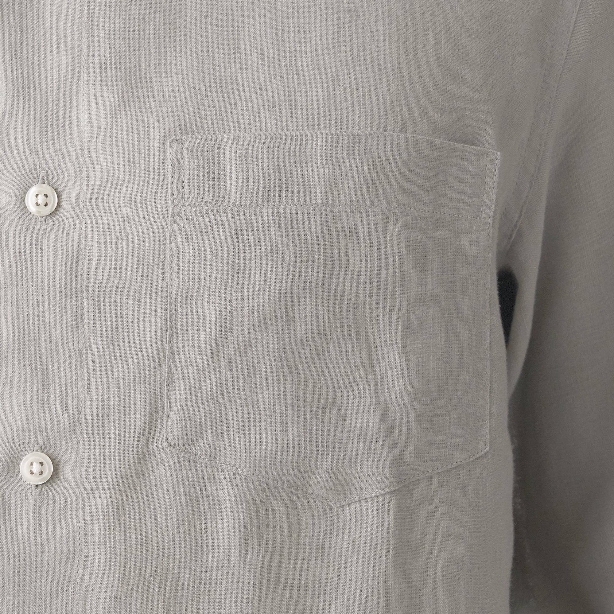 Men's French Linen Washed Stand Collar Shirt - Image 48