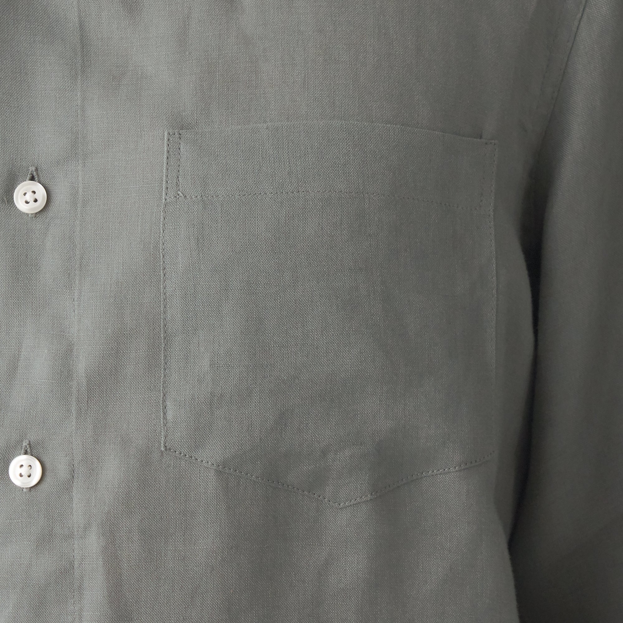 Men's French Linen Washed Stand Collar Shirt - Image 56