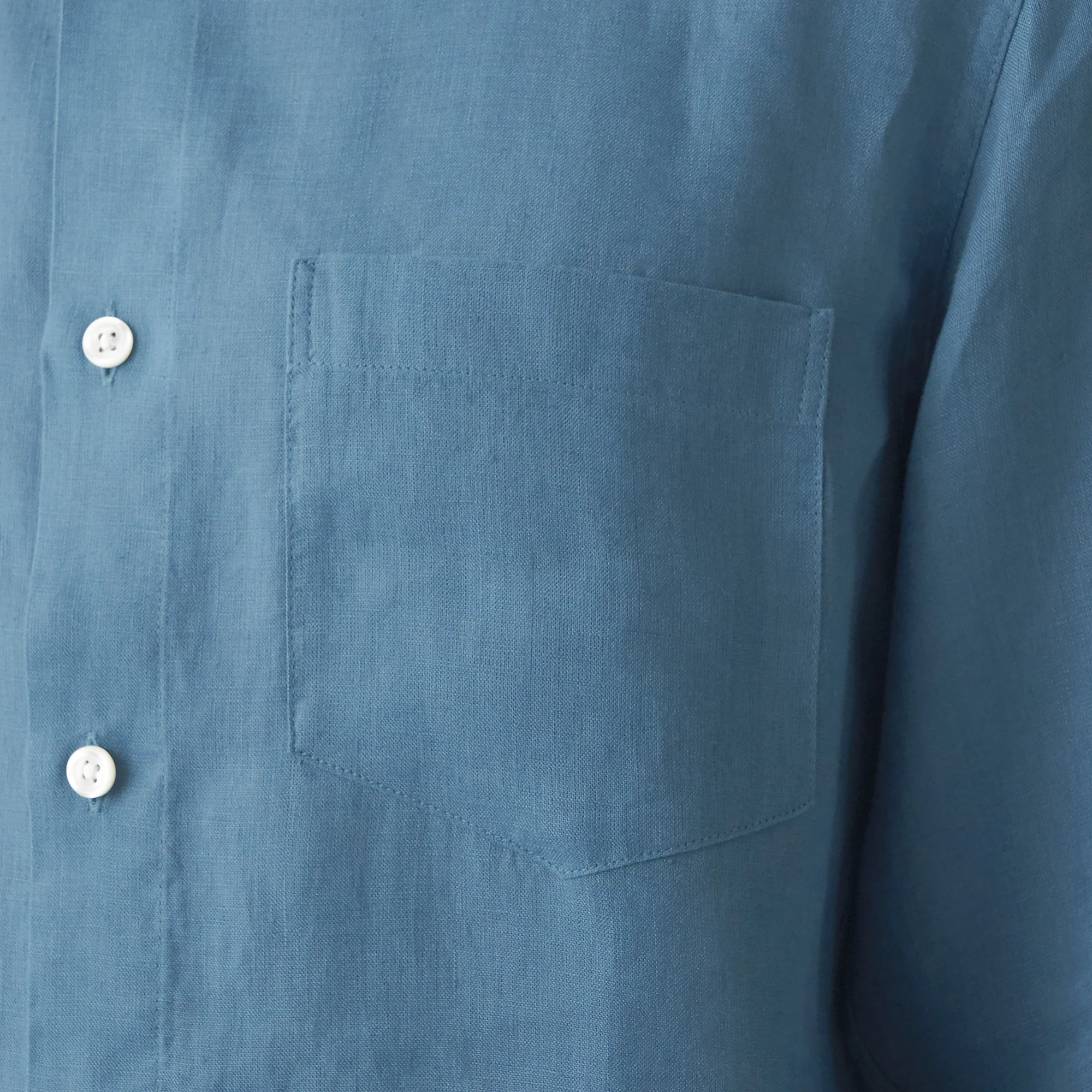 Men's French Linen Washed Stand Collar Shirt - Image 6