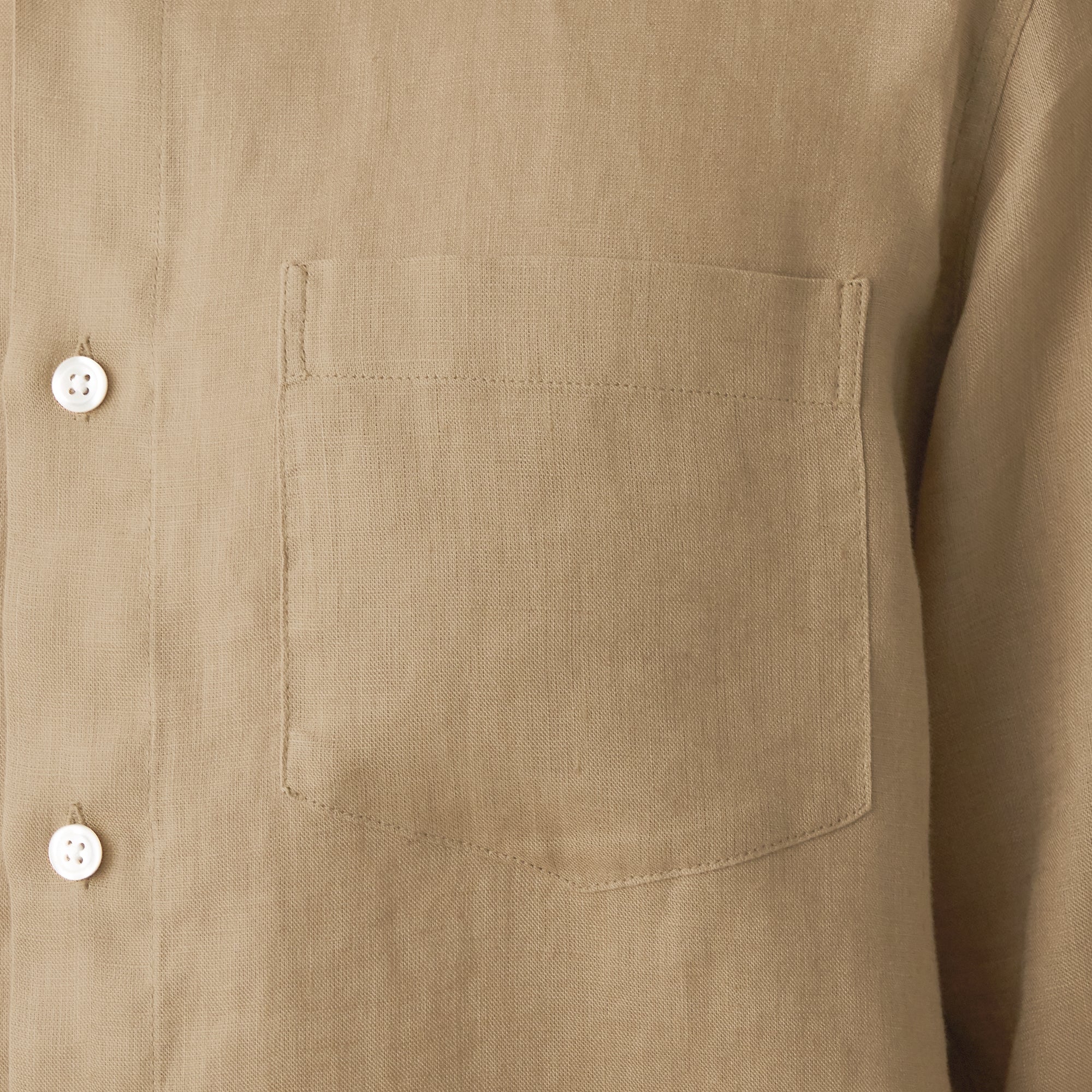 Men's French Linen Washed Stand Collar Shirt - Image 70