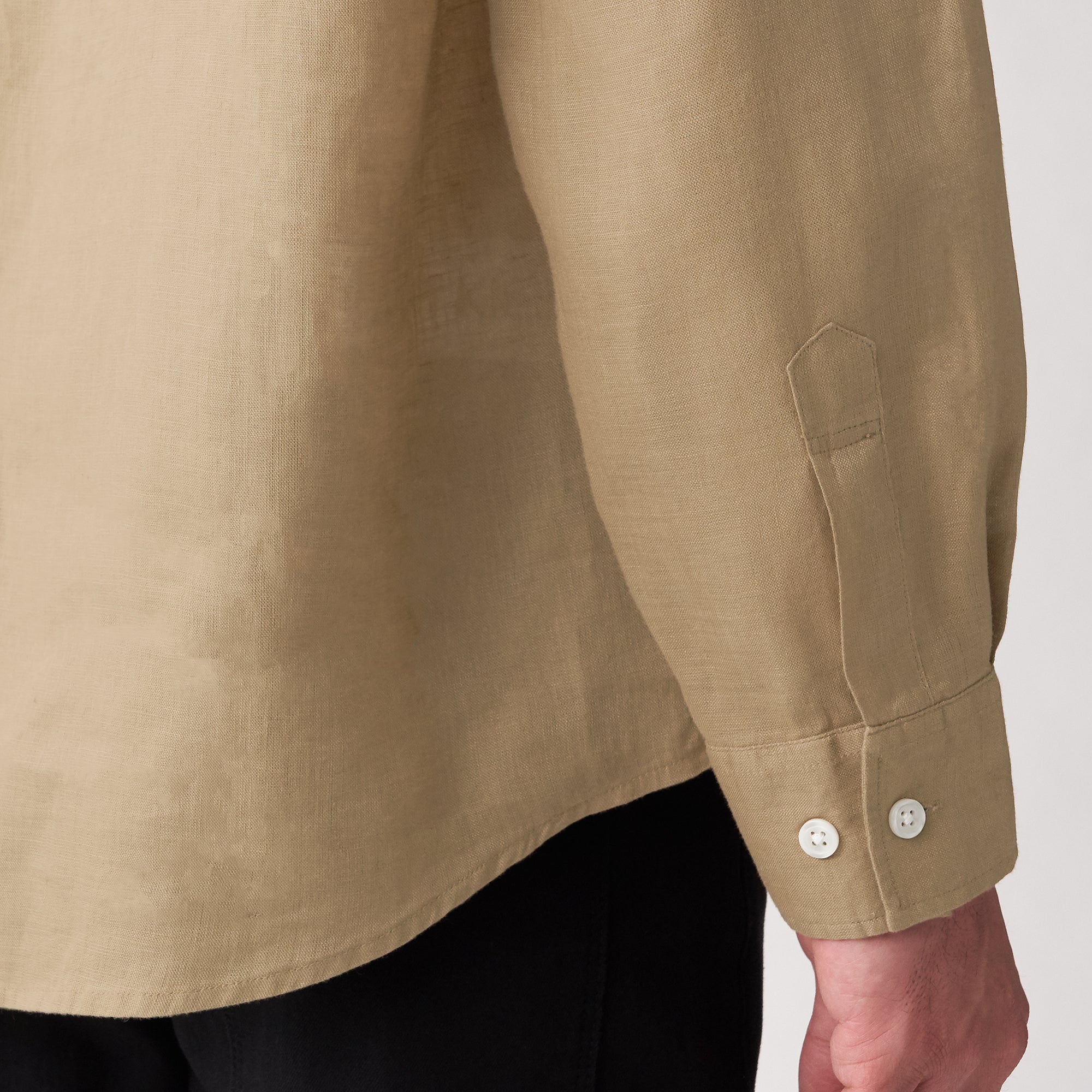 Men's French Linen Washed Stand Collar Shirt - Image 71