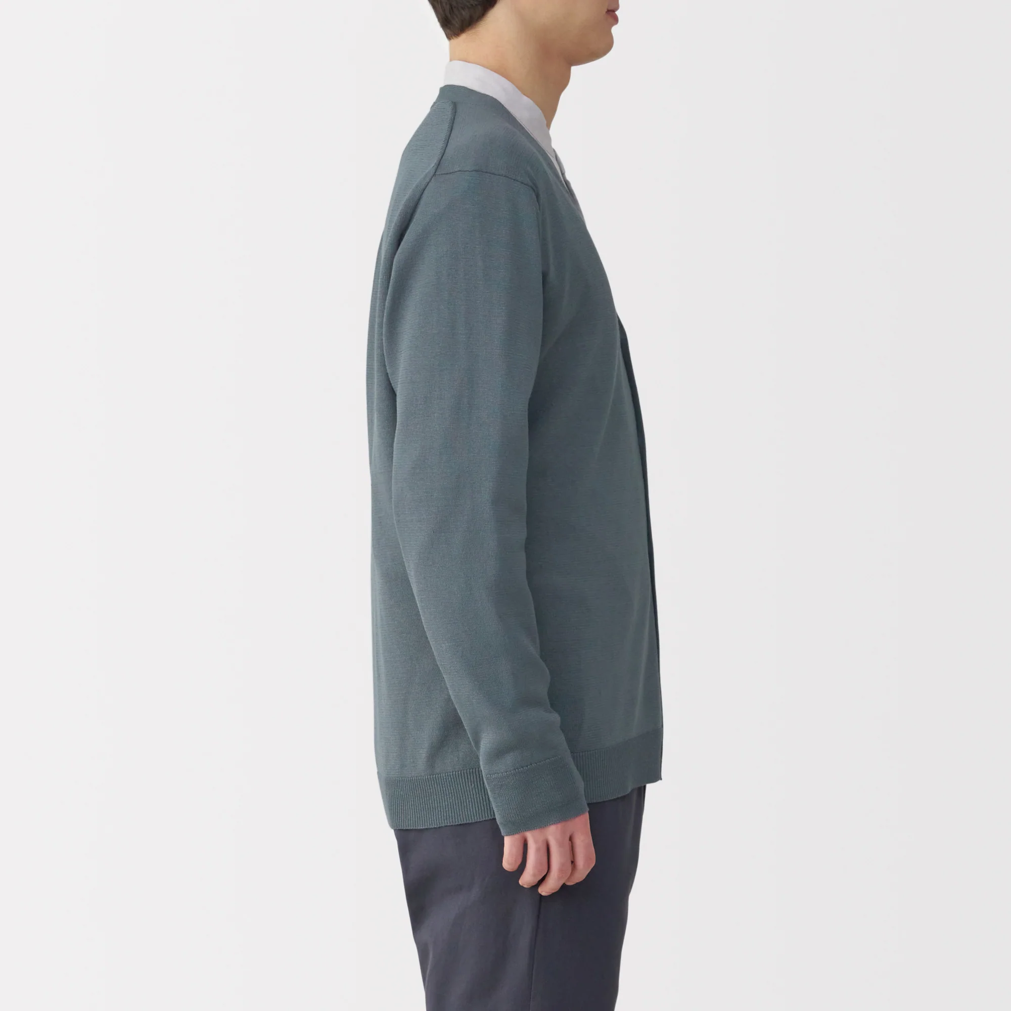 Men's Hemp Blend V-Neck Cardigan - Image 12