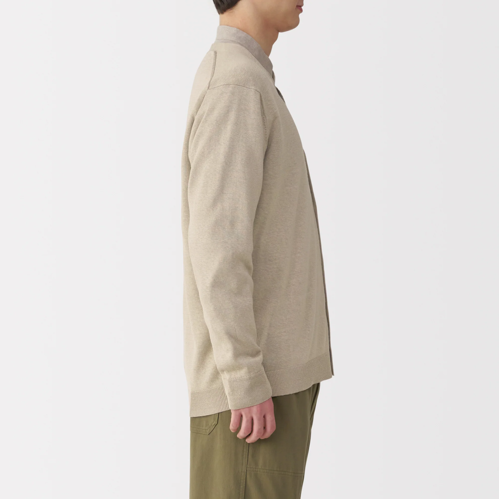 Men's Hemp Blend V-Neck Cardigan - Image 5