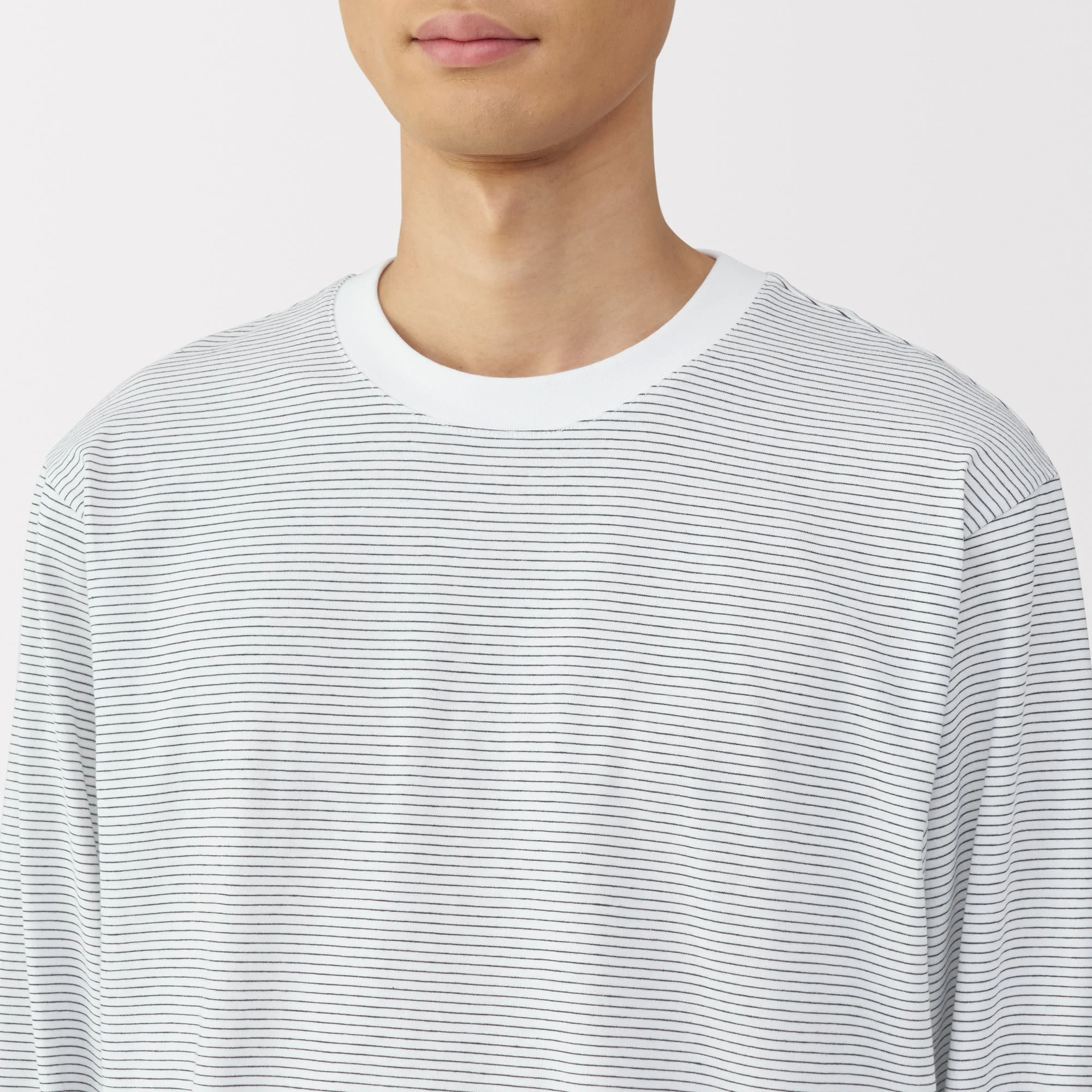 Men's Jersey Crewneck Striped T-Shirt - Image 14