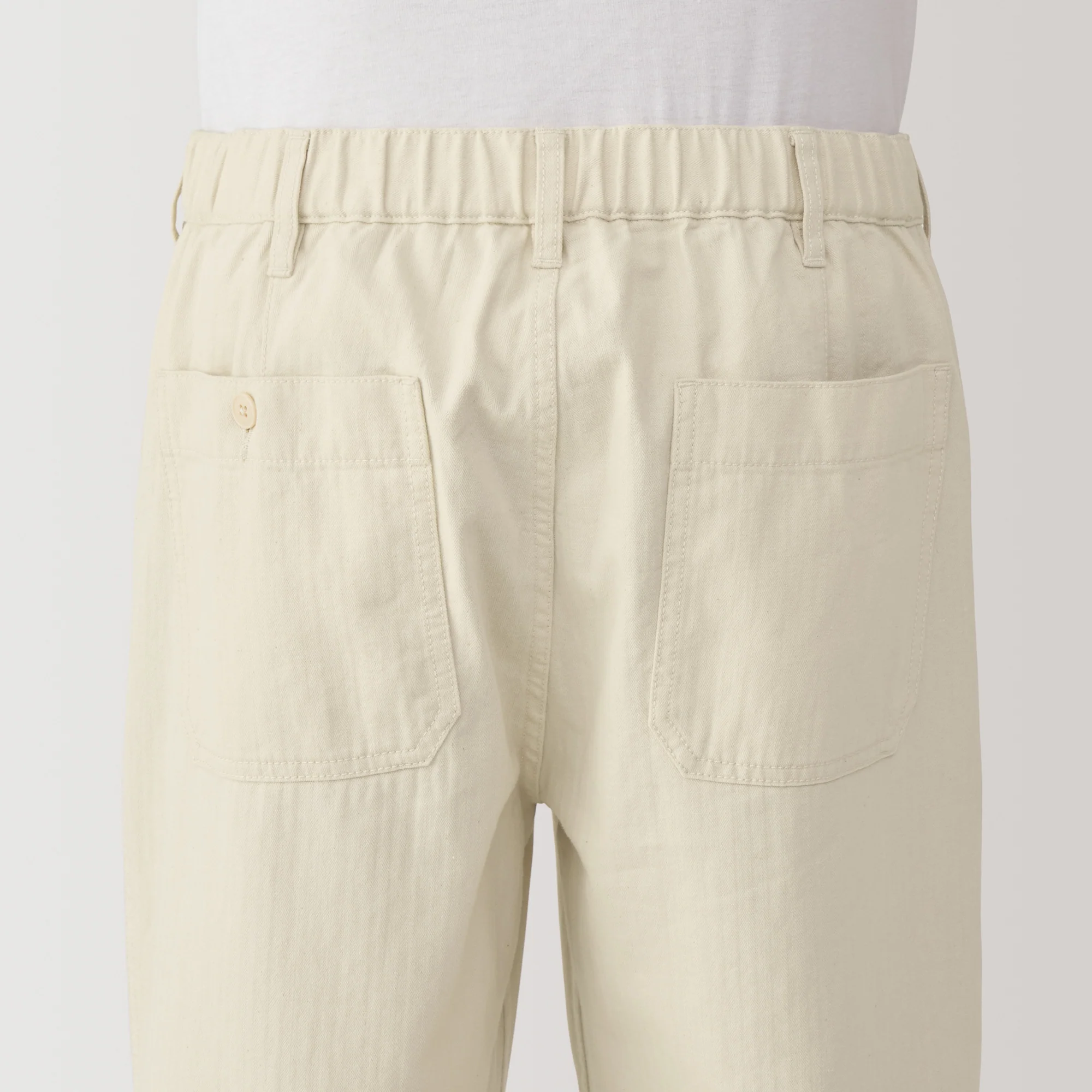 Men's Kapok Blend Herringbone Wide Pants - Image 8