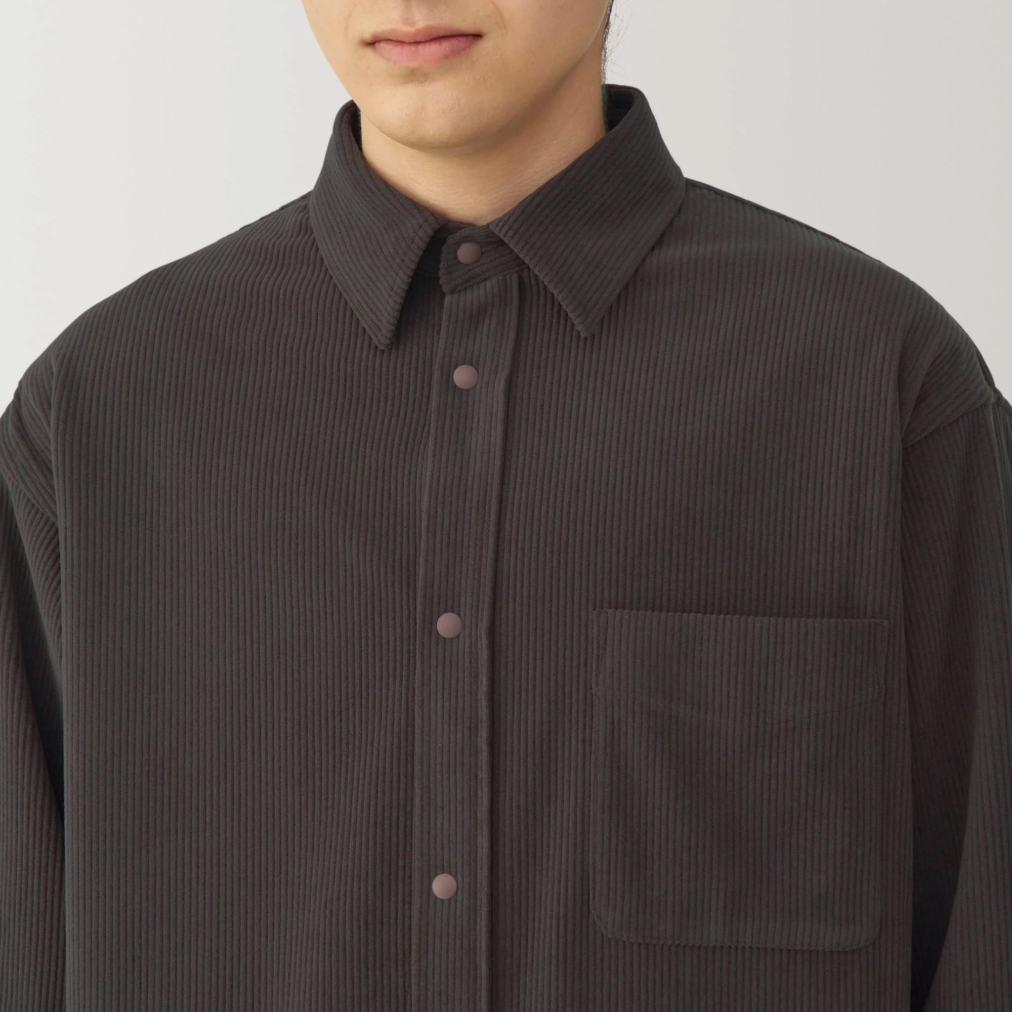 Men's Knit Corduroy Shirt Jacket - Image 16