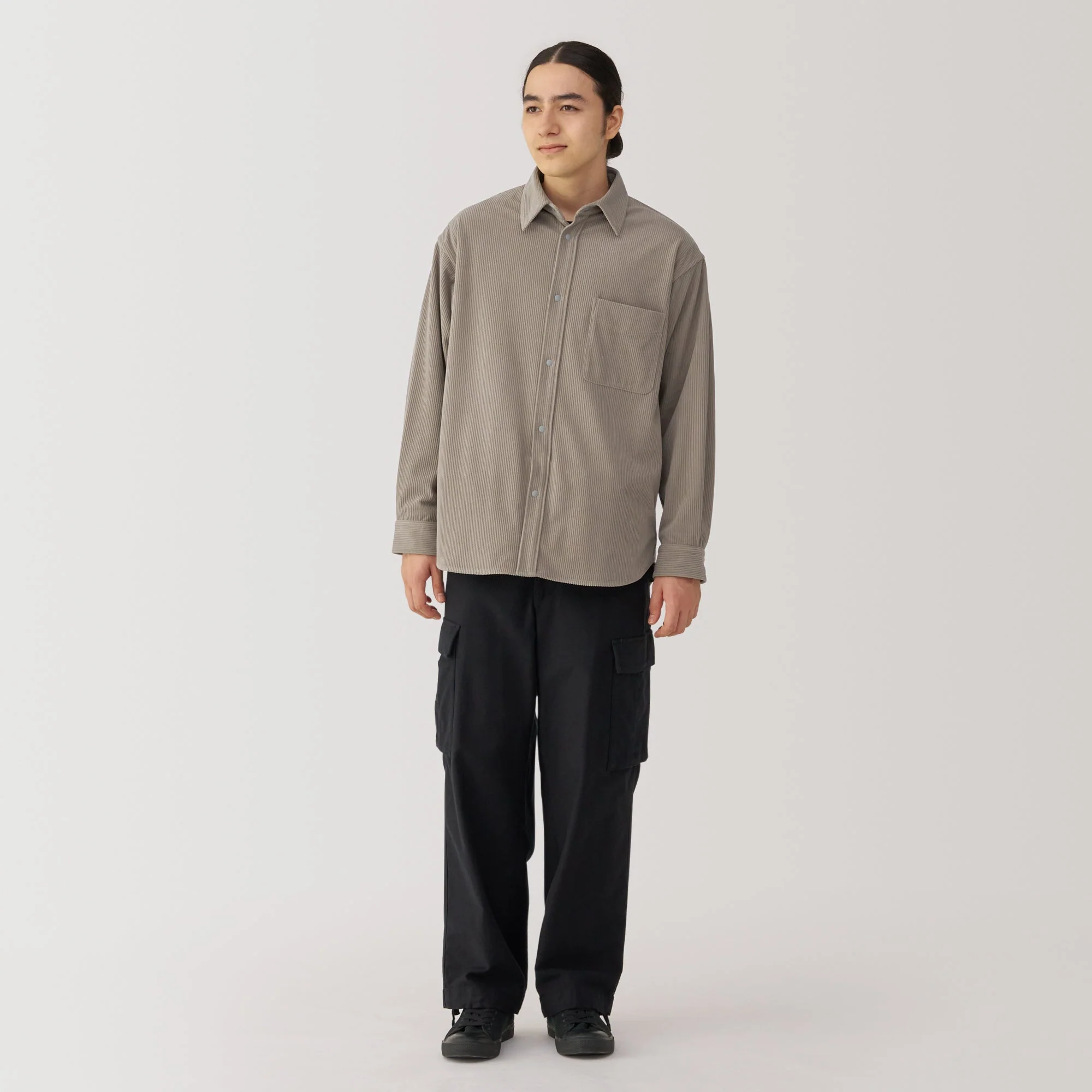 Men's Knit Corduroy Shirt Jacket - Image 4