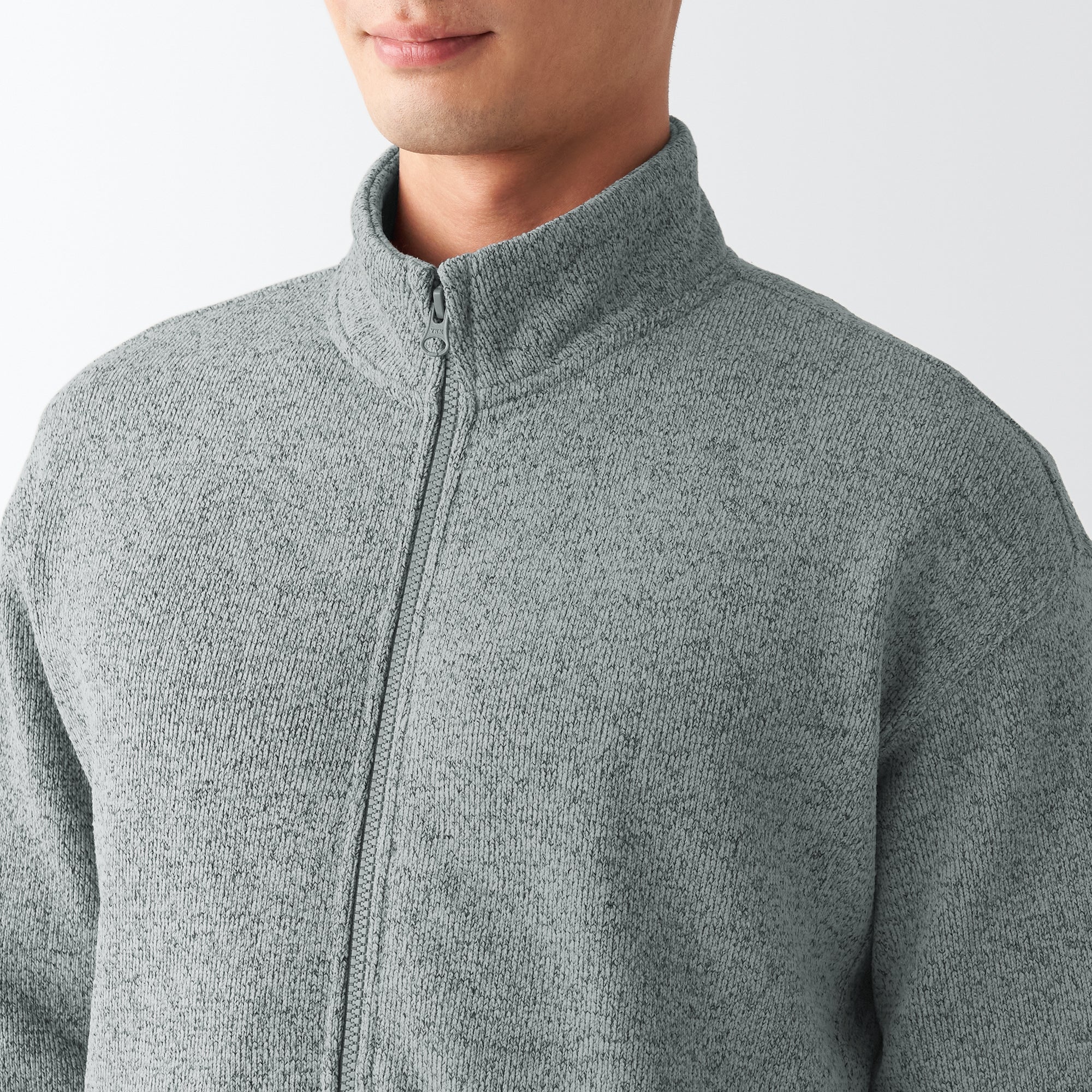 Men's Knit Fleece Stand Collar Jacket - Image 17