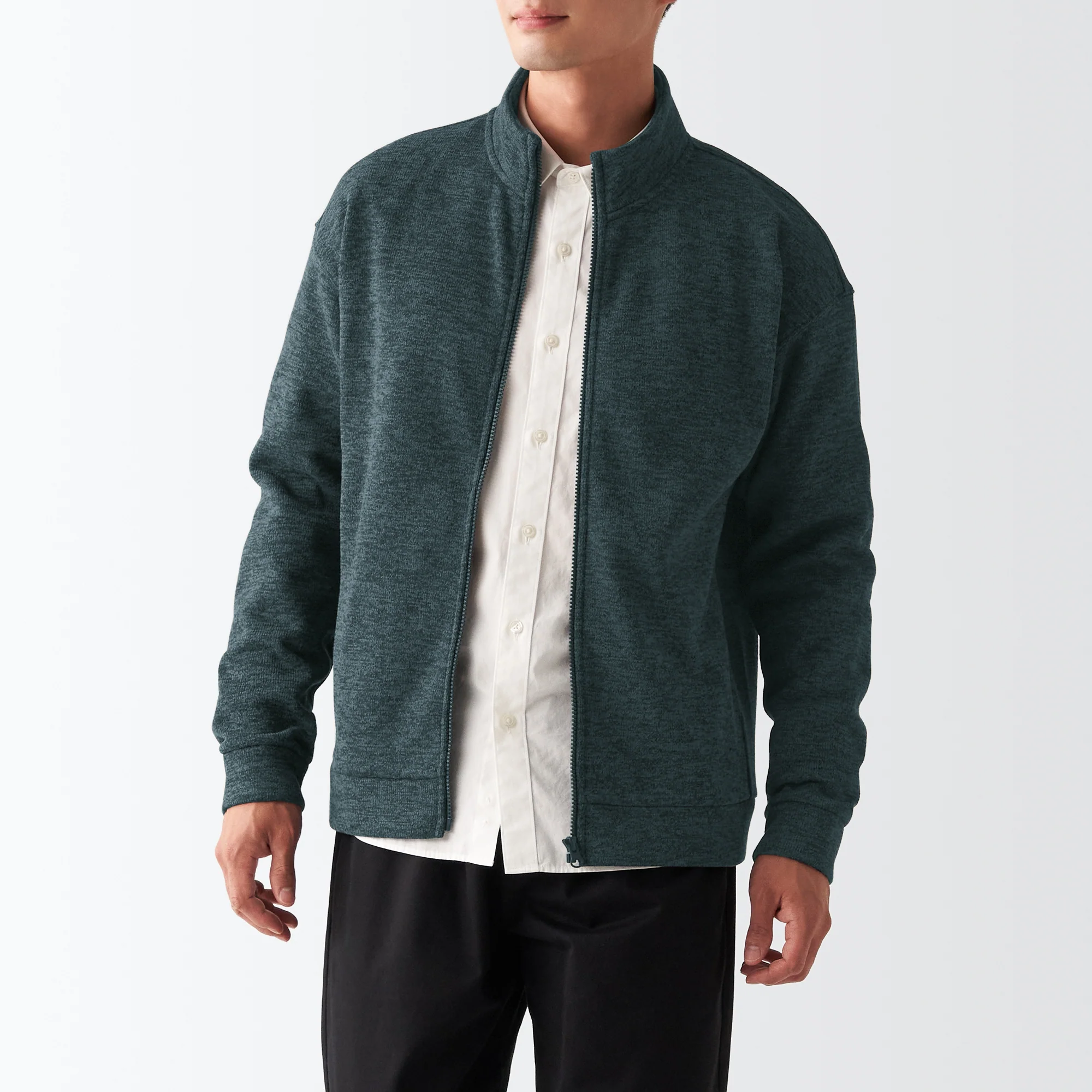 Men's Knit Fleece Stand Collar Jacket - Image 21