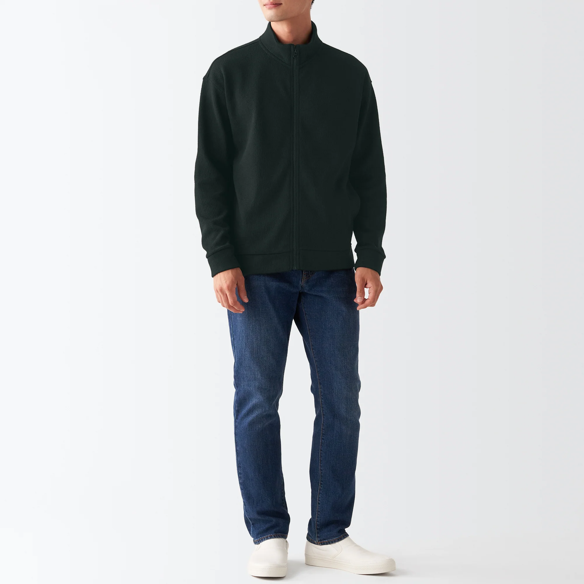 Men's Knit Fleece Stand Collar Jacket - Image 31
