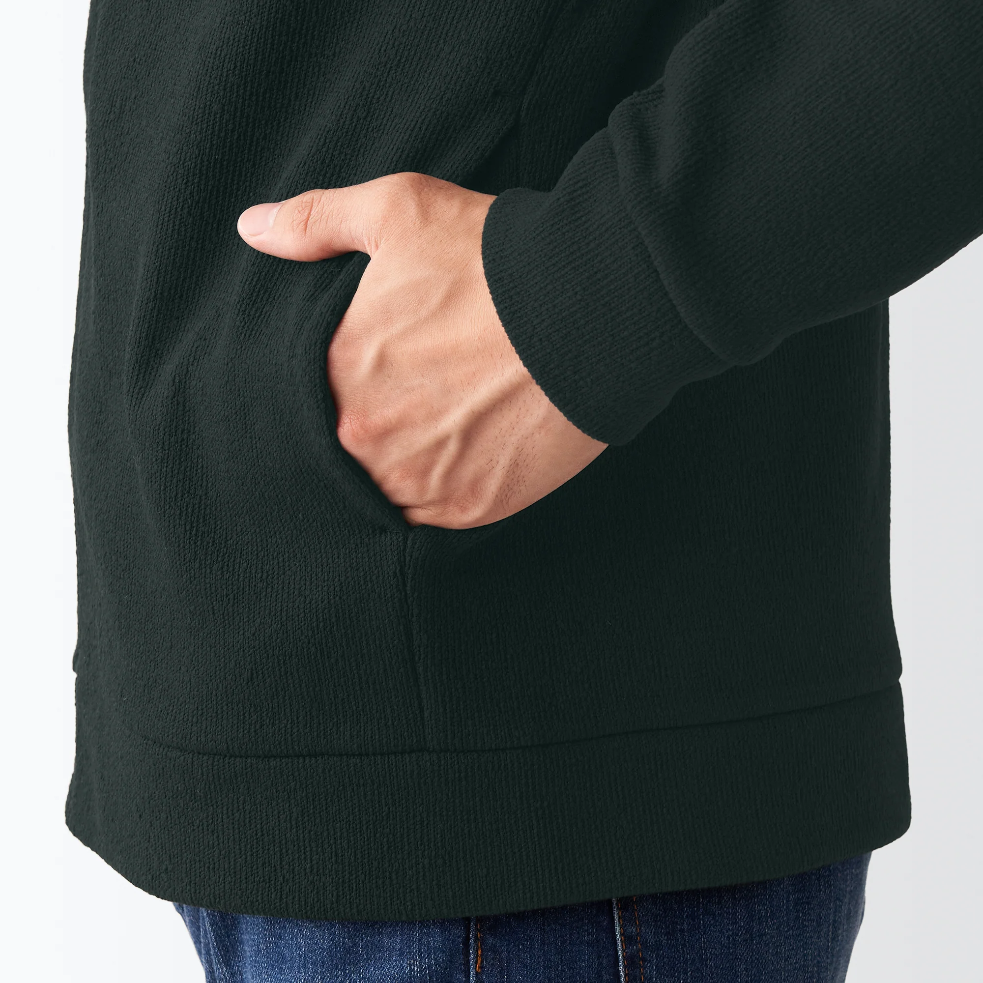 Men's Knit Fleece Stand Collar Jacket - Image 36