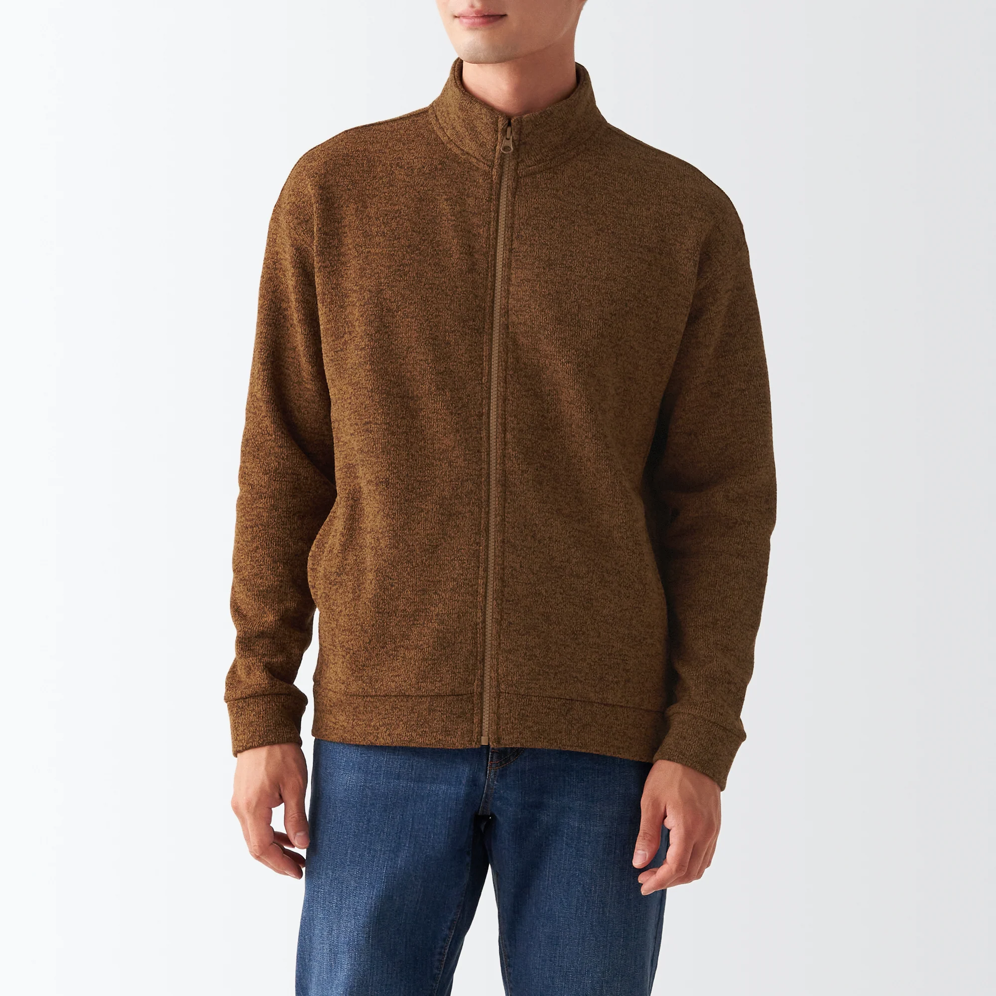 Men's Knit Fleece Stand Collar Jacket - Image 39