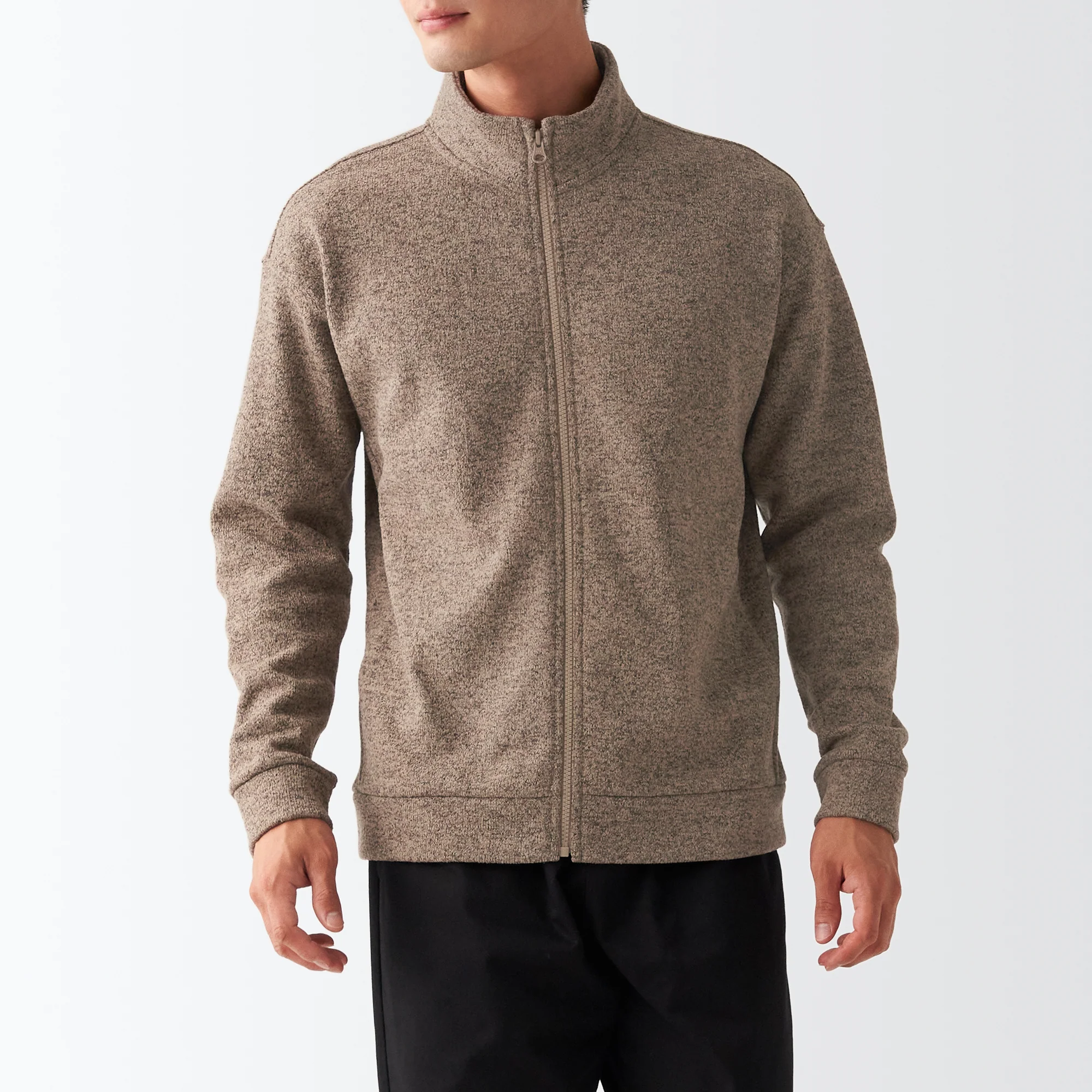 Men's Knit Fleece Stand Collar Jacket - Image 48