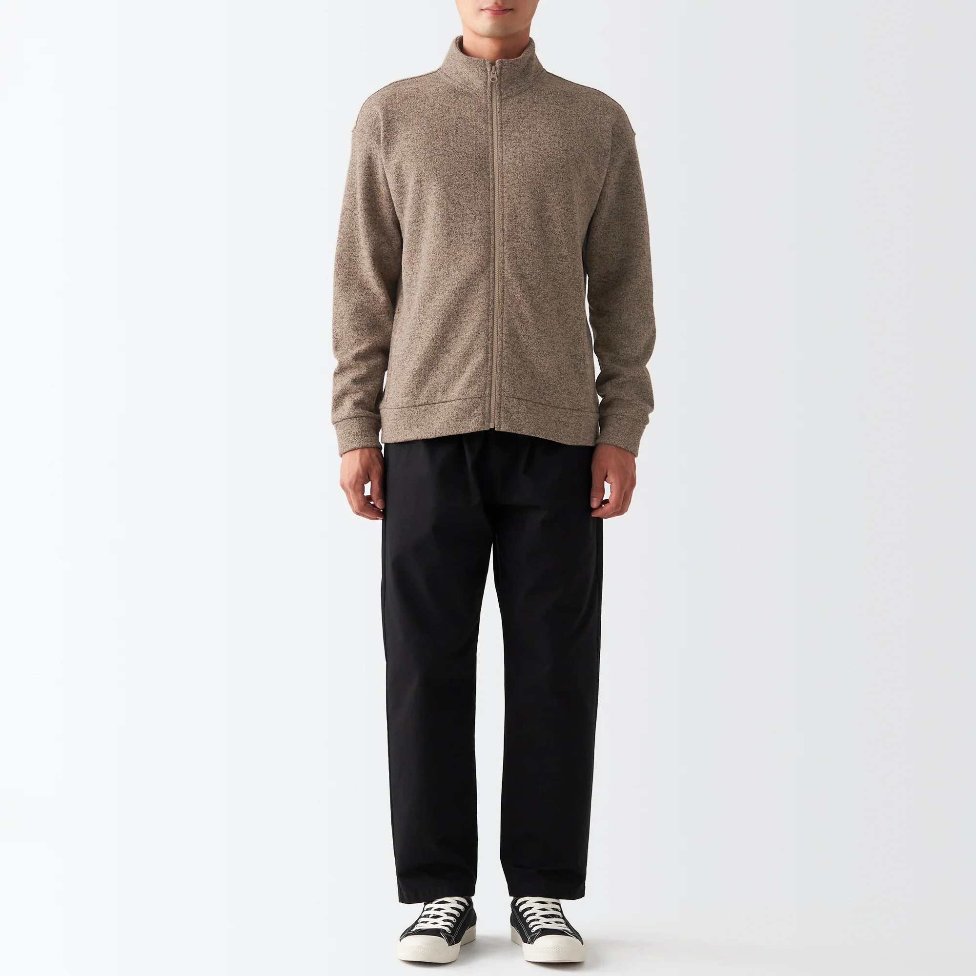 Men's Knit Fleece Stand Collar Jacket - Image 52