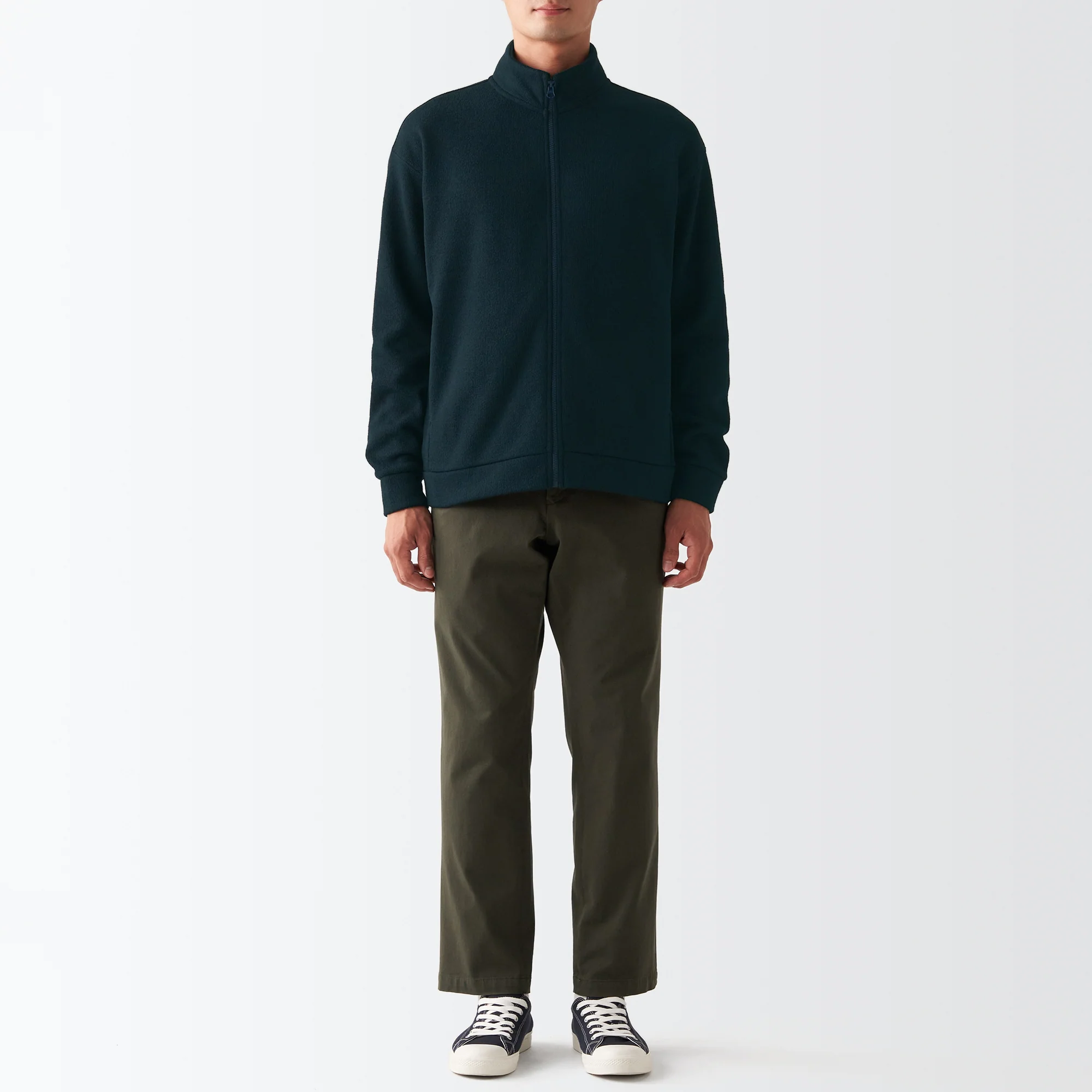 Men's Knit Fleece Stand Collar Jacket - Image 7