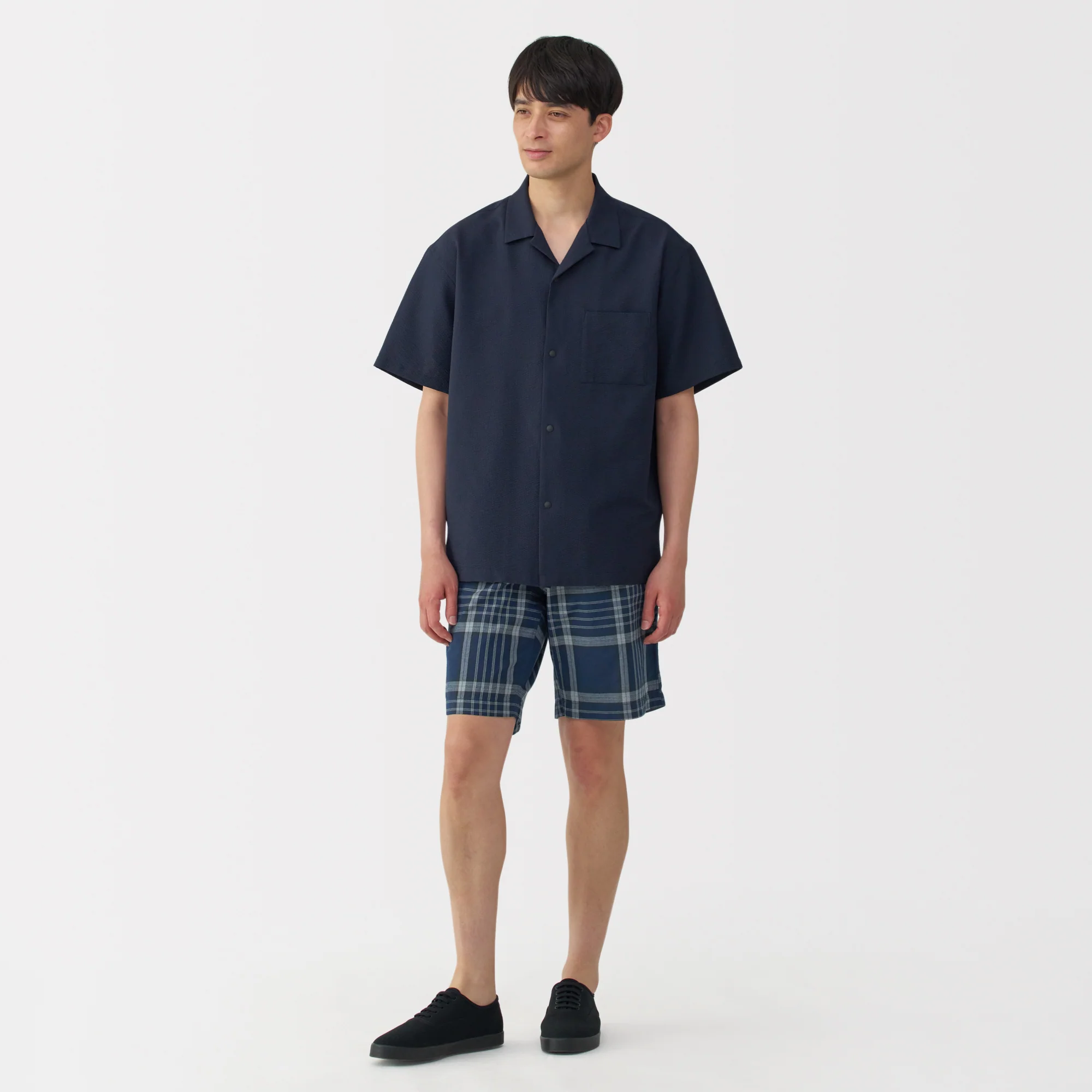 Men's Madras Check Button Easy Shorts - Image 22
