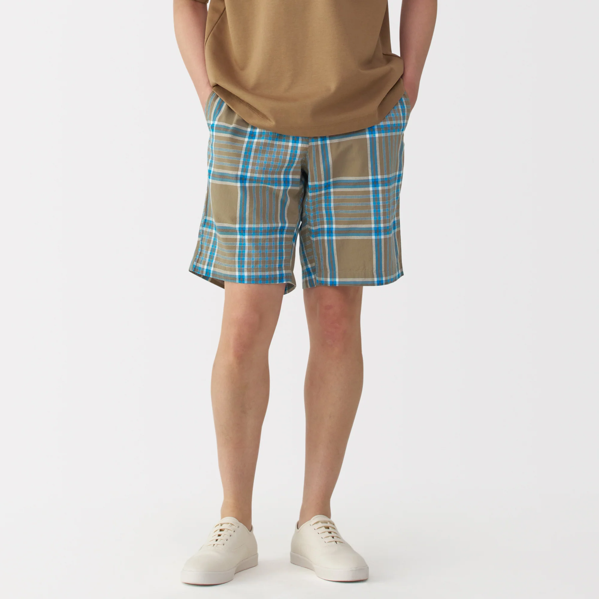 Men's Madras Check Button Easy Shorts - Image 30
