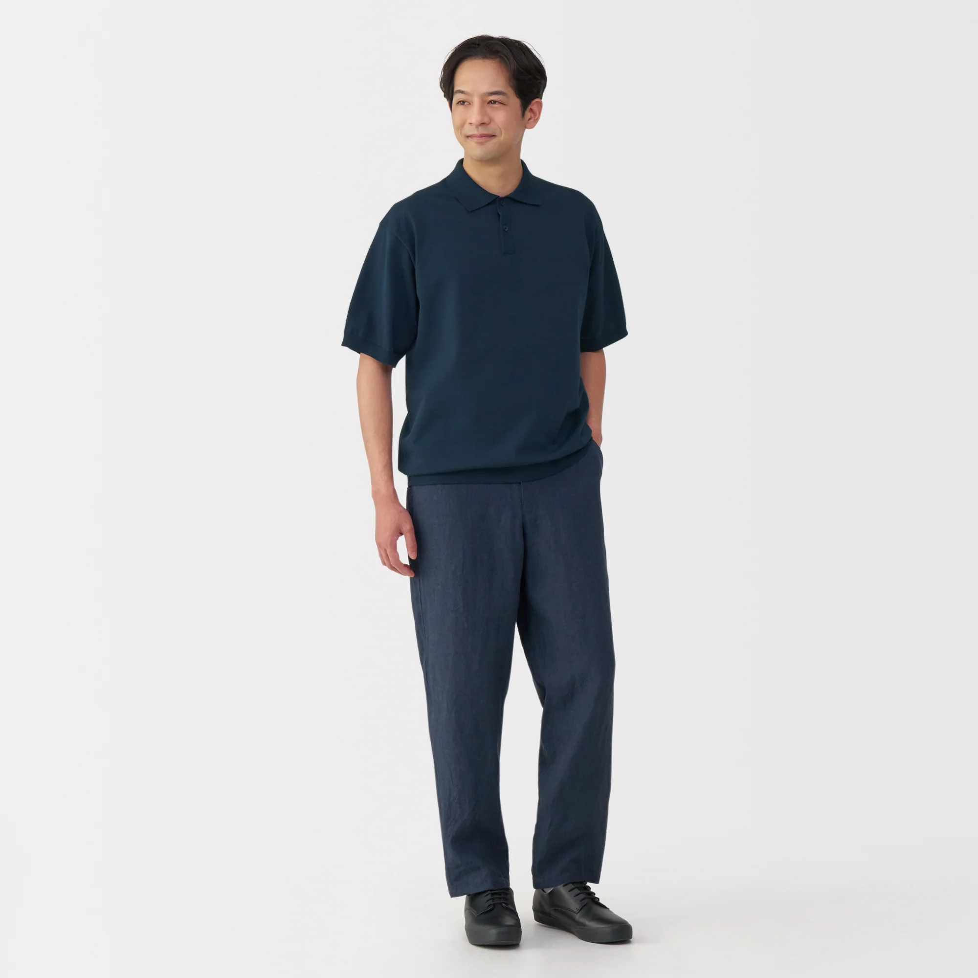 Men's Quick Dry Crew Neck Short Sleeve Knit Polo Shirt - Image 25
