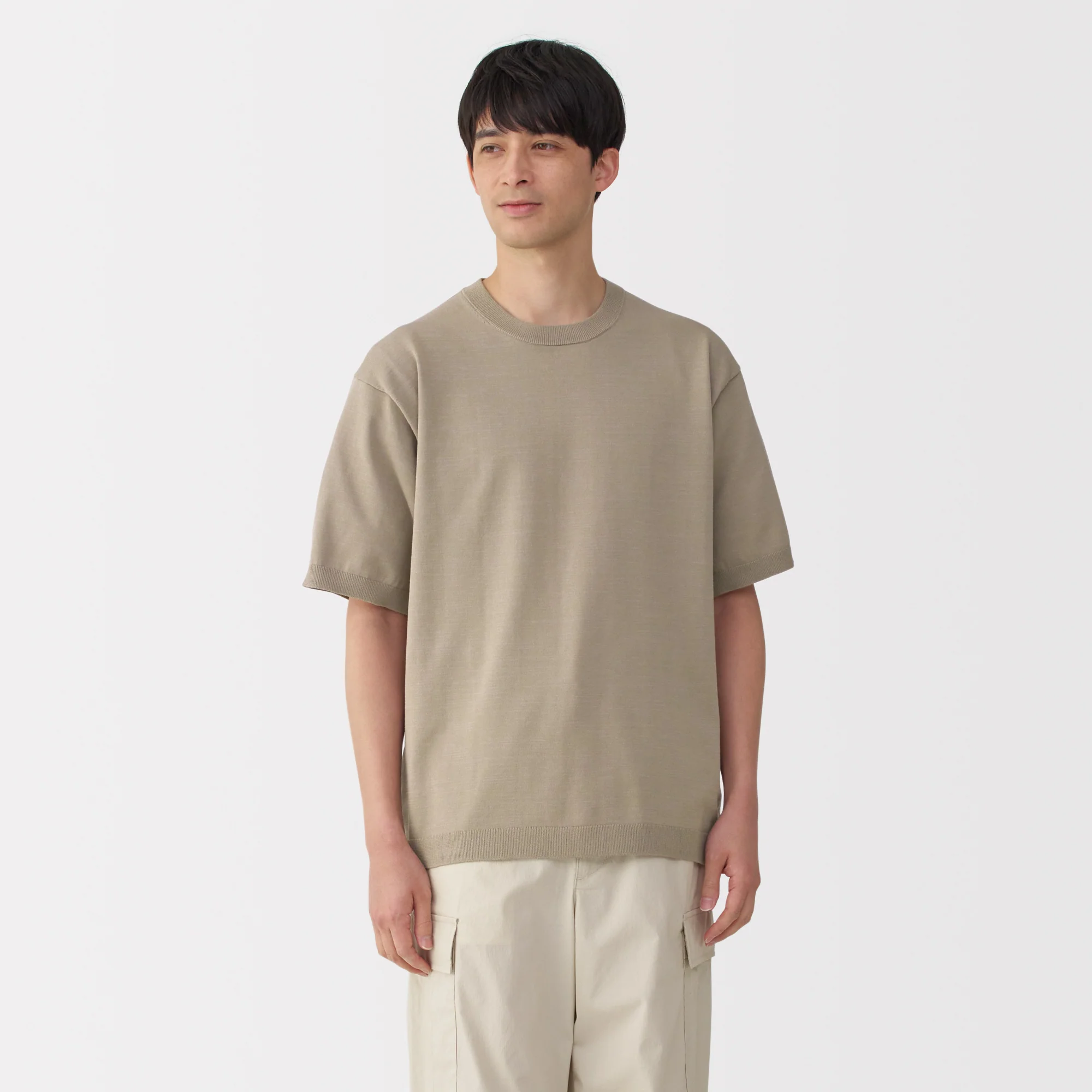 Men's Quick Dry Crew Neck Short Sleeve Knit T-Shirt