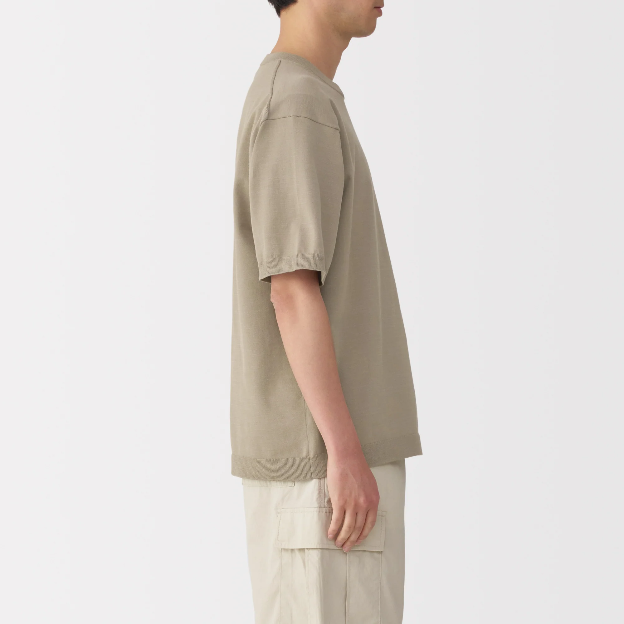 Men's Quick Dry Crew Neck Short Sleeve Knit T-Shirt - Image 5