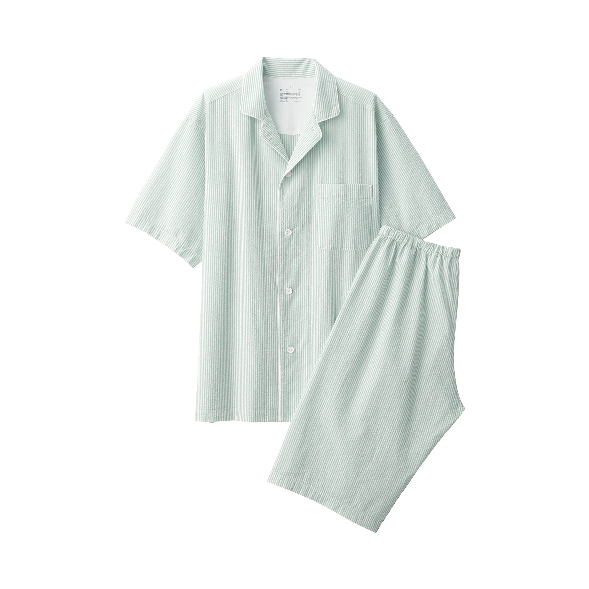 Men's Side Seamless Seersucker Pajamas - Image 13