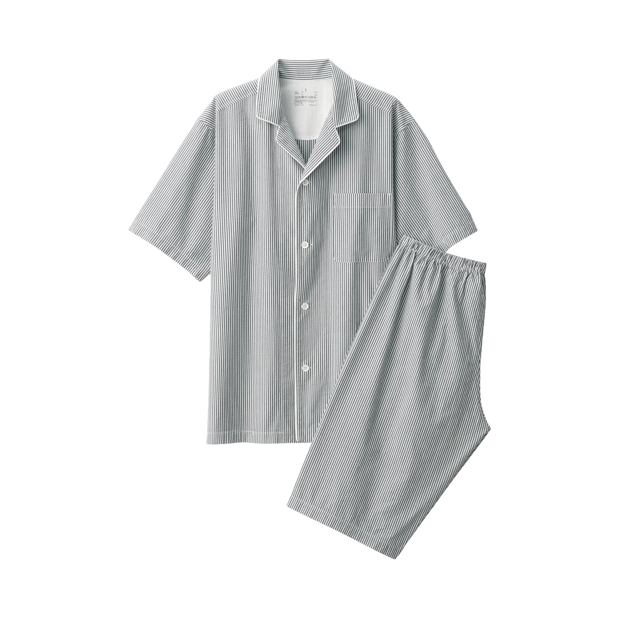Men's Side Seamless Seersucker Pajamas - Image 24
