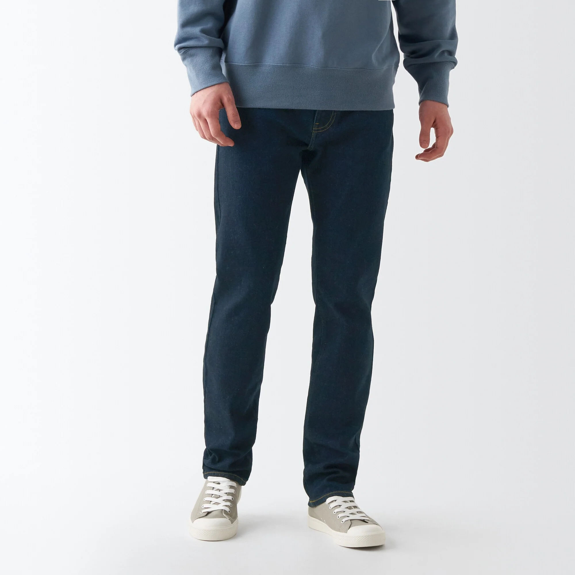 Men's Stretch Denim Slim Pants Dark Navy (L32") - Image 3