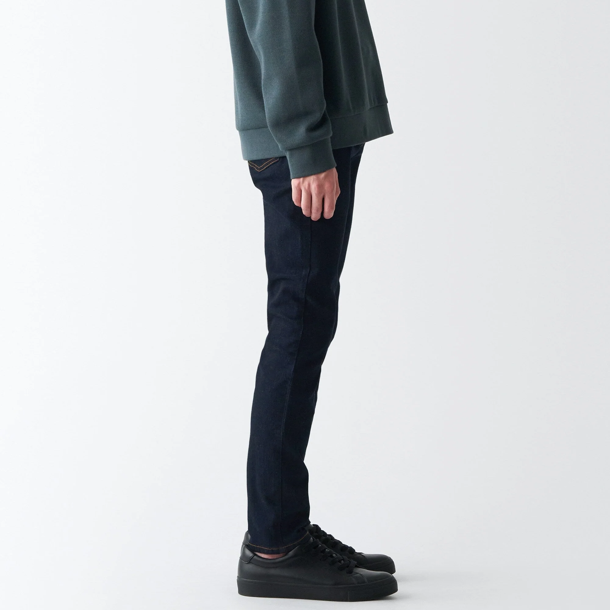 Men's Super Stretch Denim Skinny Pants Dark Navy (L30") - Image 5