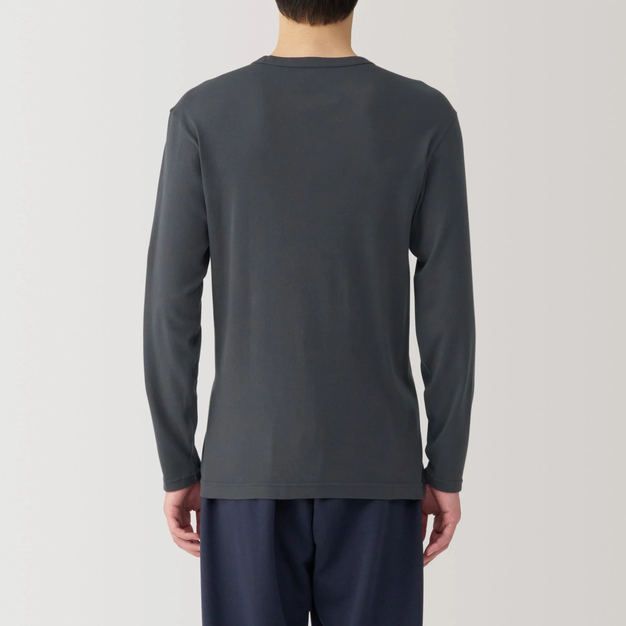 Men's Warm Cotton Crew Neck Long Sleeve T-Shirt - Image 20