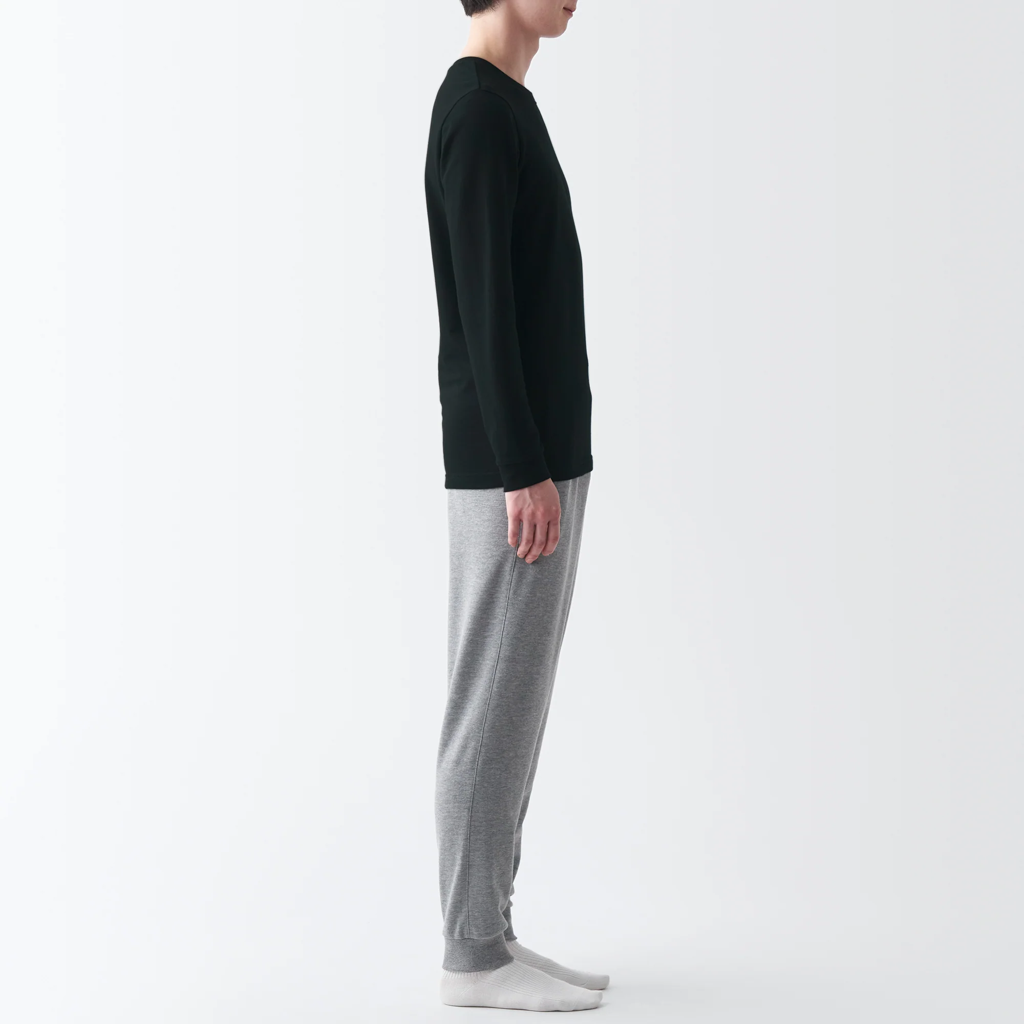 Men's Warm Cotton Crew Neck Long Sleeve T-Shirt - Image 19