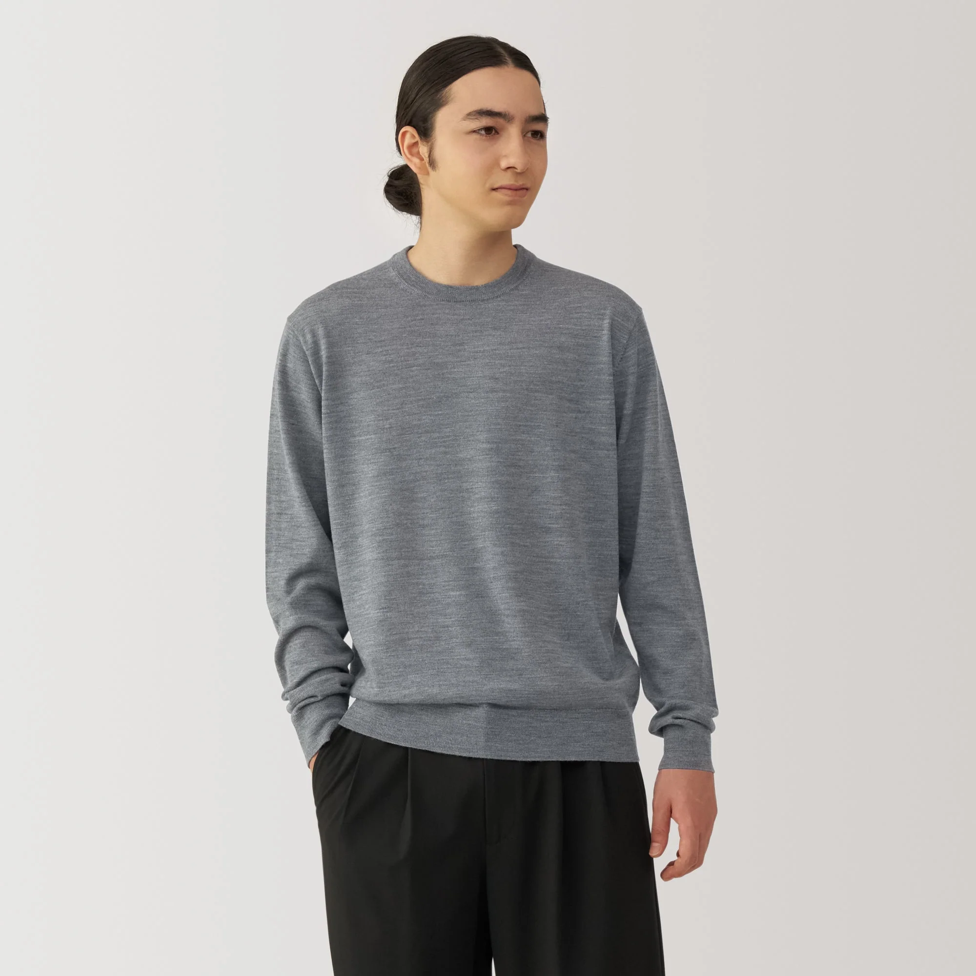 Men's Washable High-Gauge Crewneck Sweater - Image 10