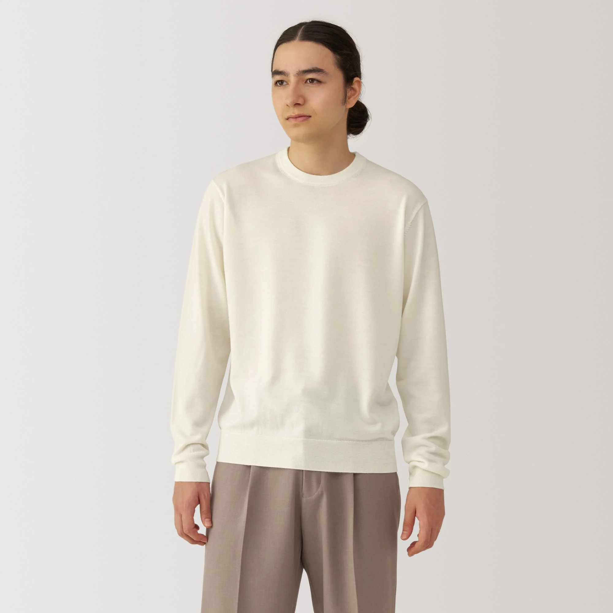 Men's Washable High-Gauge Crewneck Sweater - Image 3