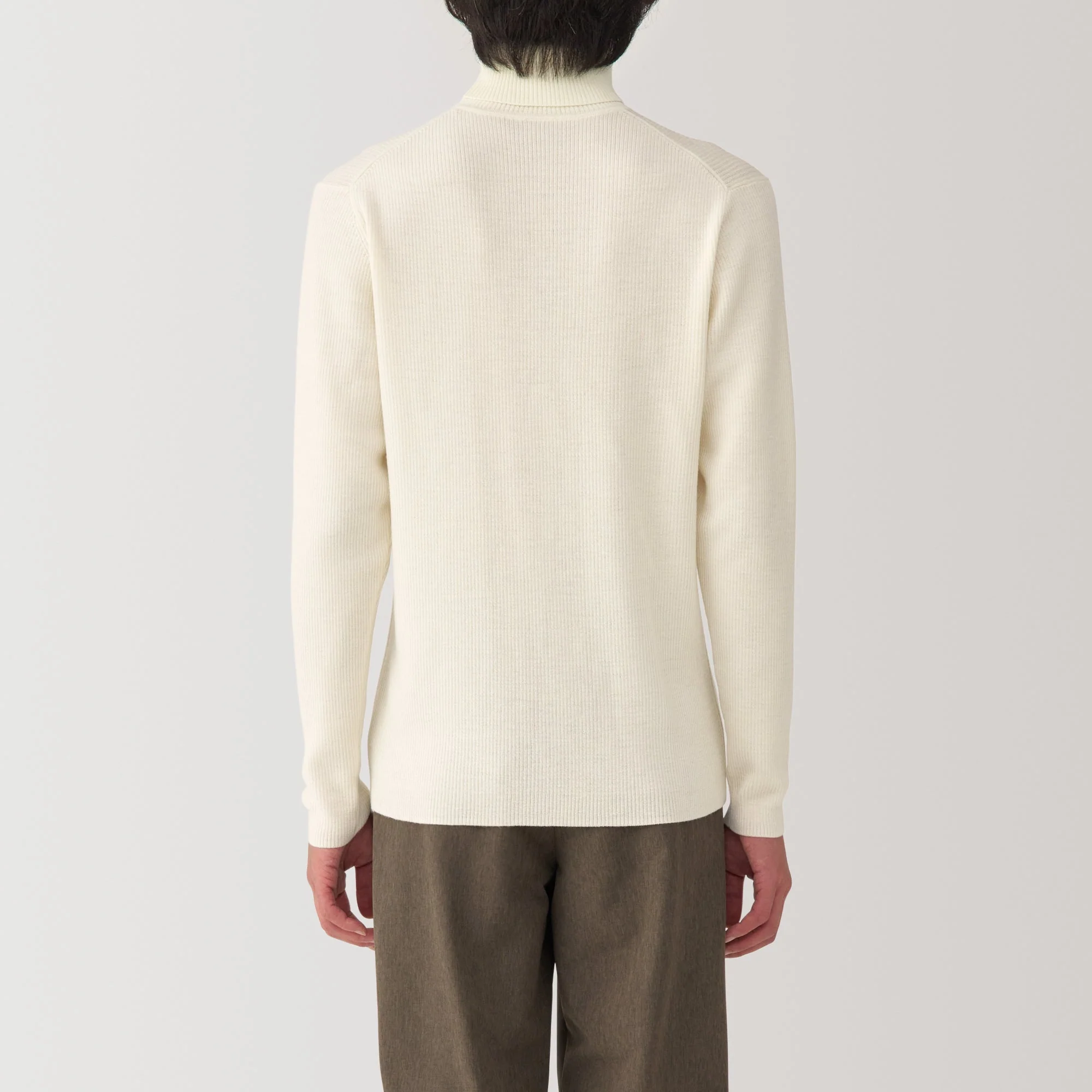 Men's Washable High-Gauge Turtleneck Ribbed Sweater - Image 20