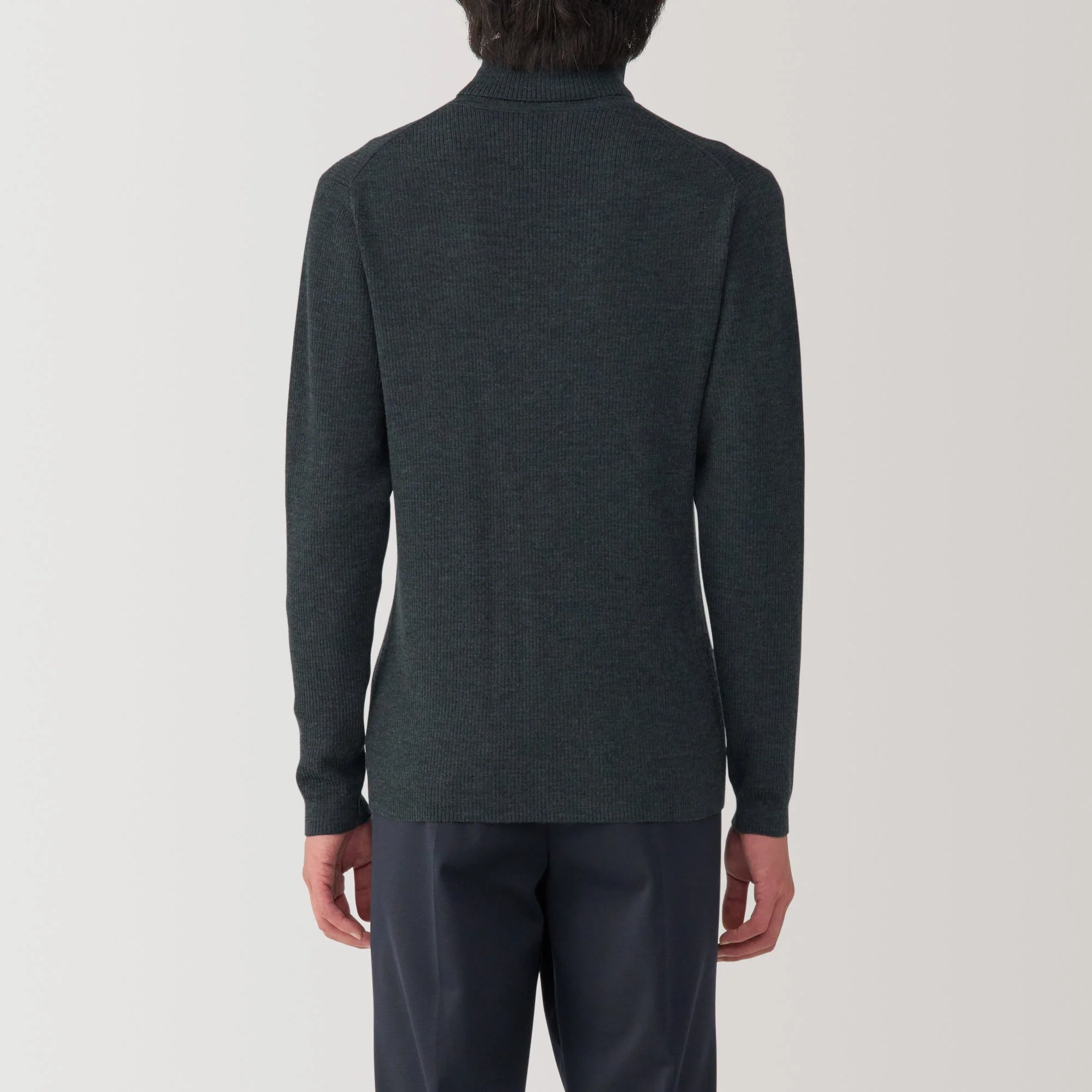 Men's Washable High-Gauge Turtleneck Ribbed Sweater - Image 27